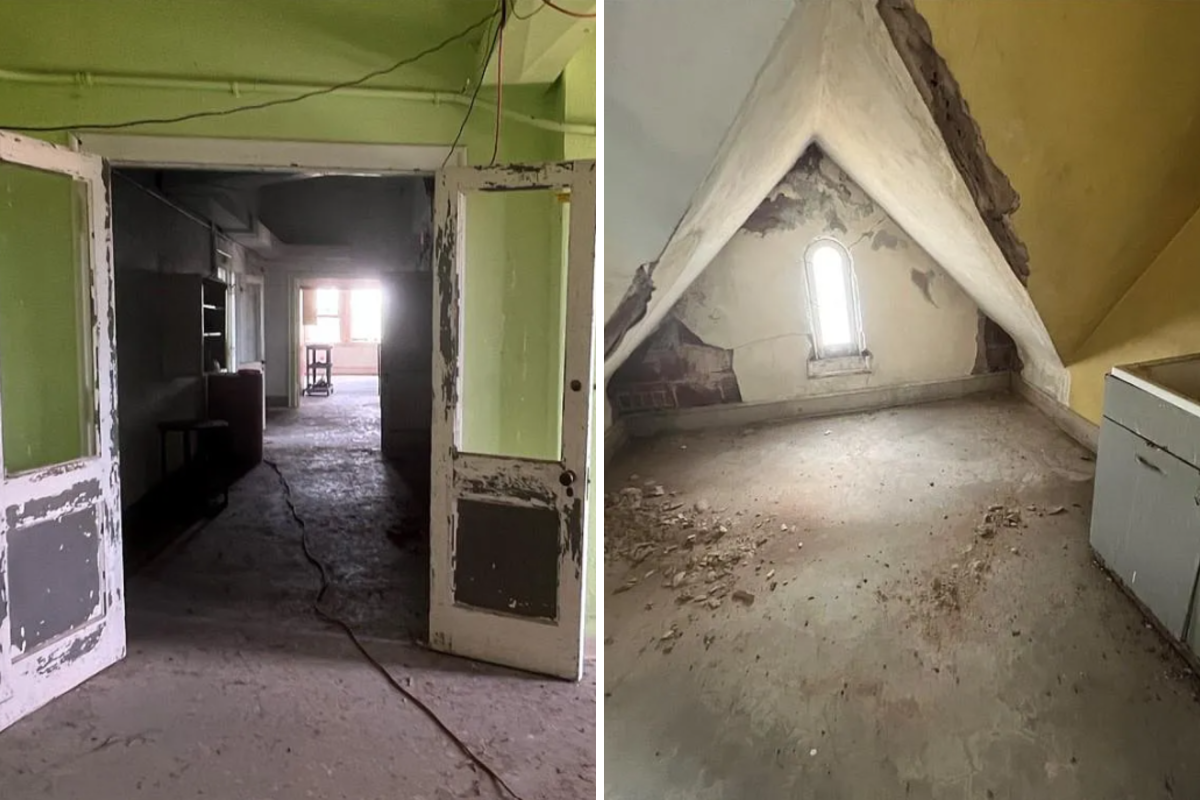 Dentro de un hospital abandonado en Kansas.