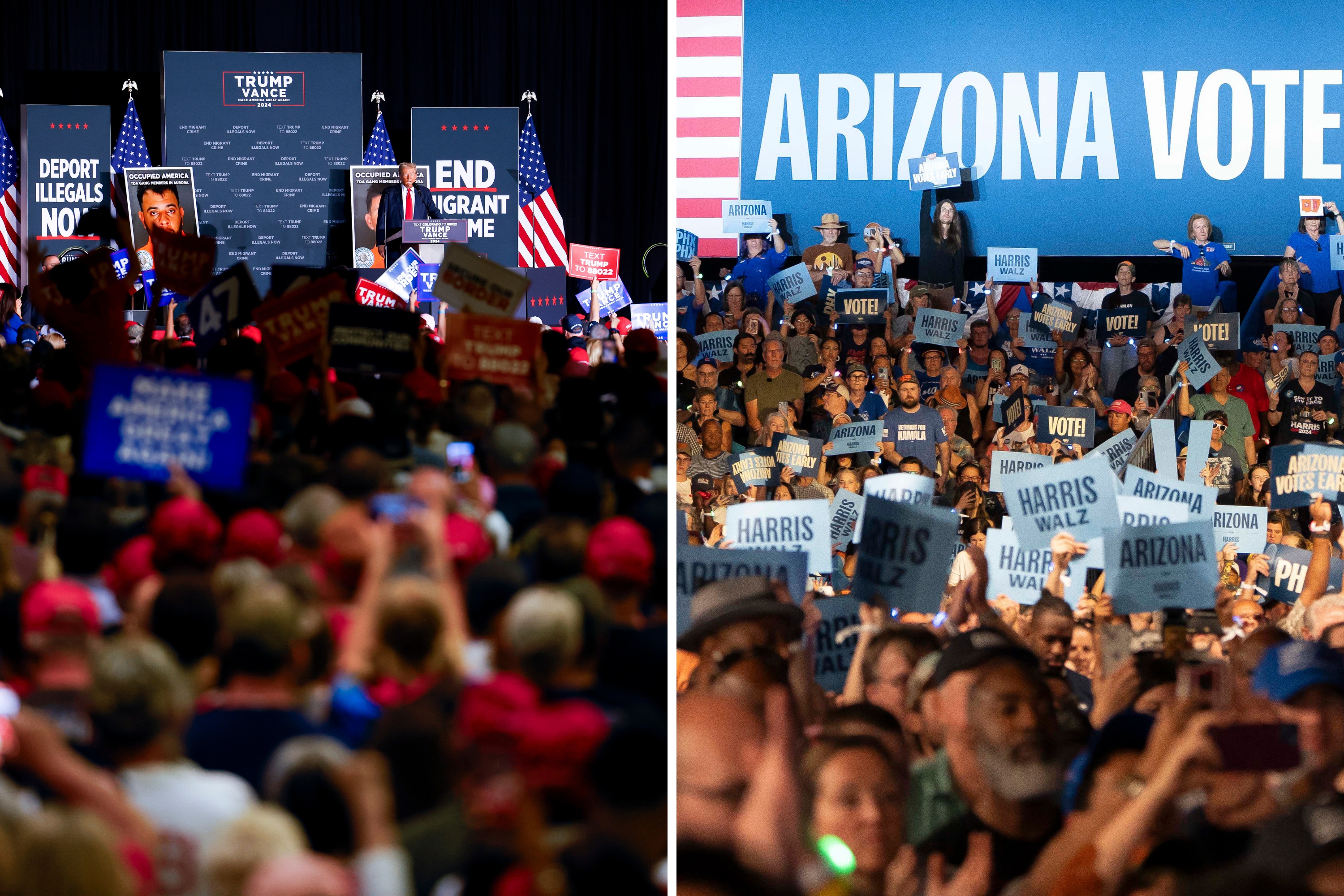 Trump’s Colorado Rally vs. Harris’ Arizona Gathering: A Crowd Size Showdown