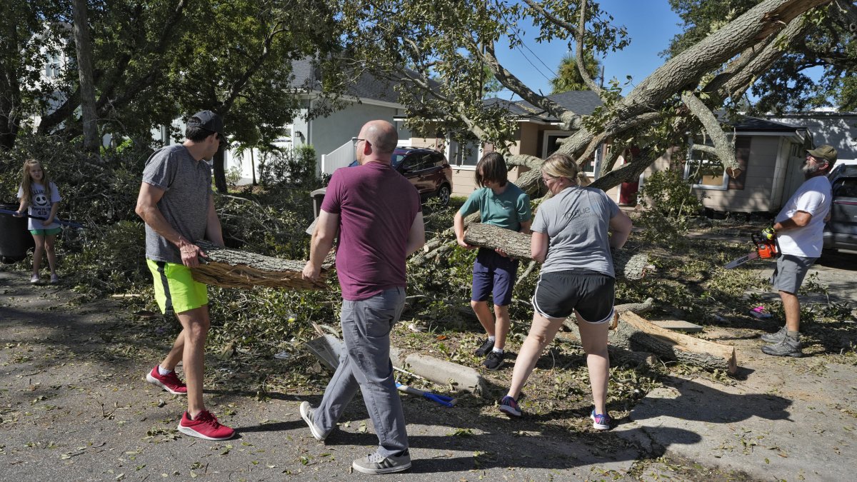 Cleaning up after hurricane milton