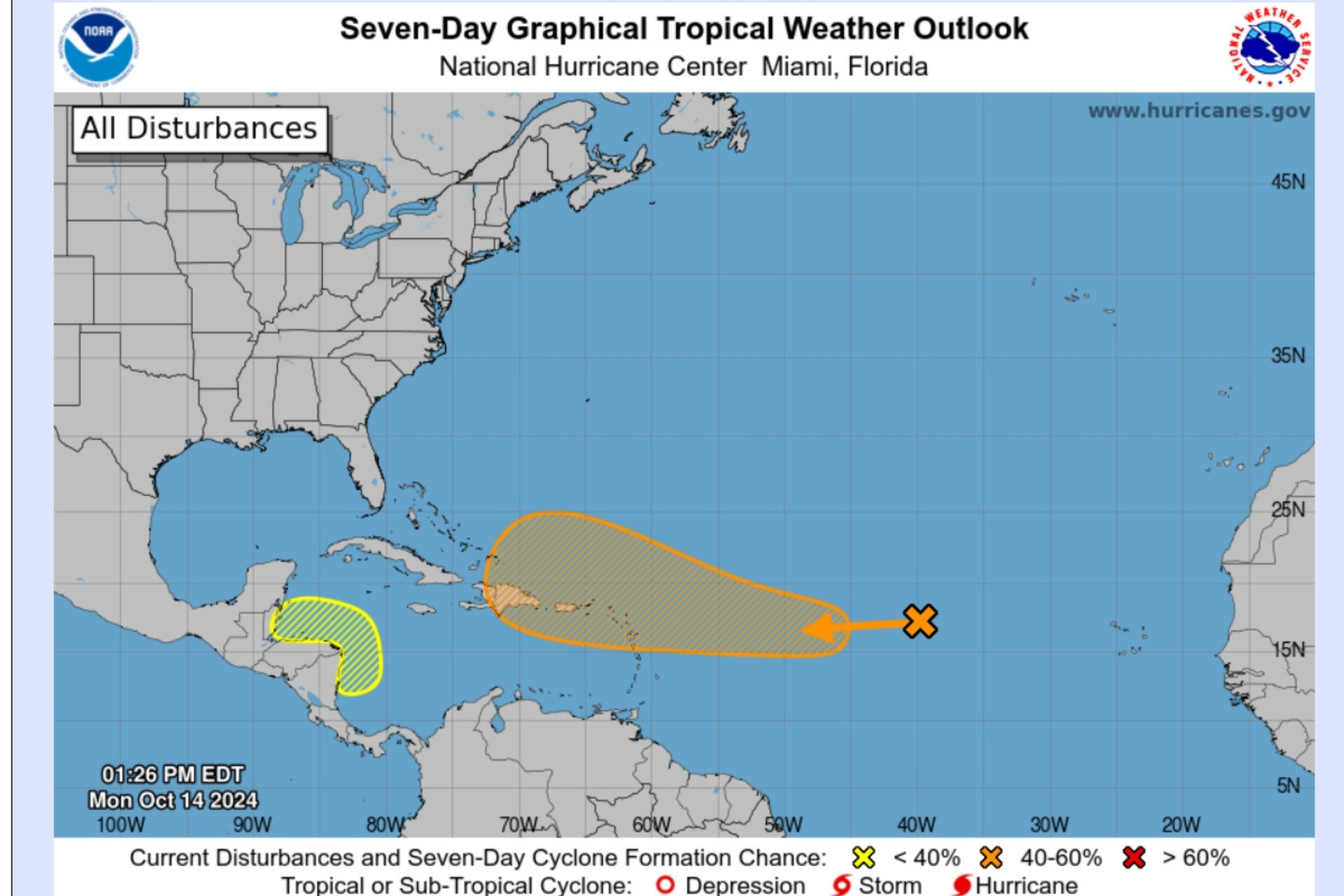 Potential Tropical Storm Nadine Update as Chances of Formation Get