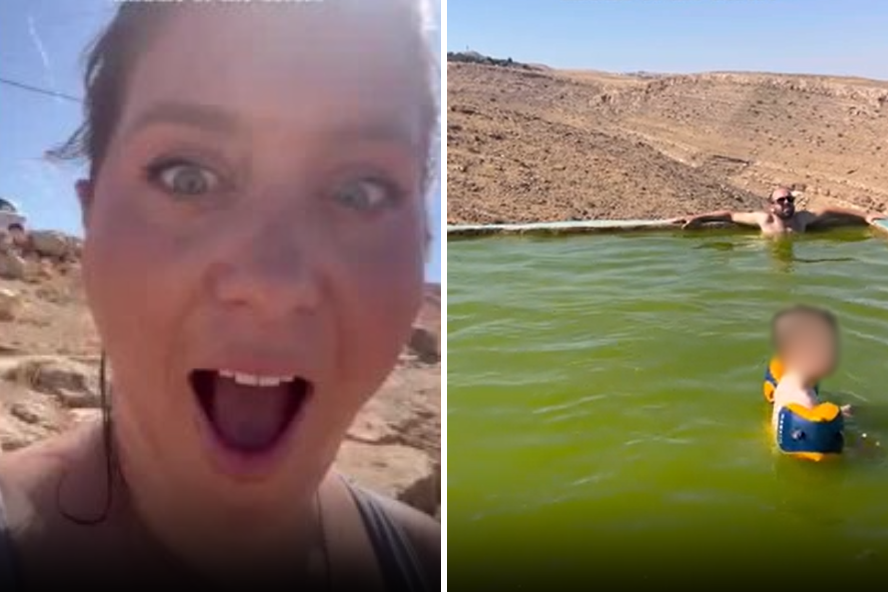 Family Discovers Overgrown Pool and Makes a Splash in the Green Water!