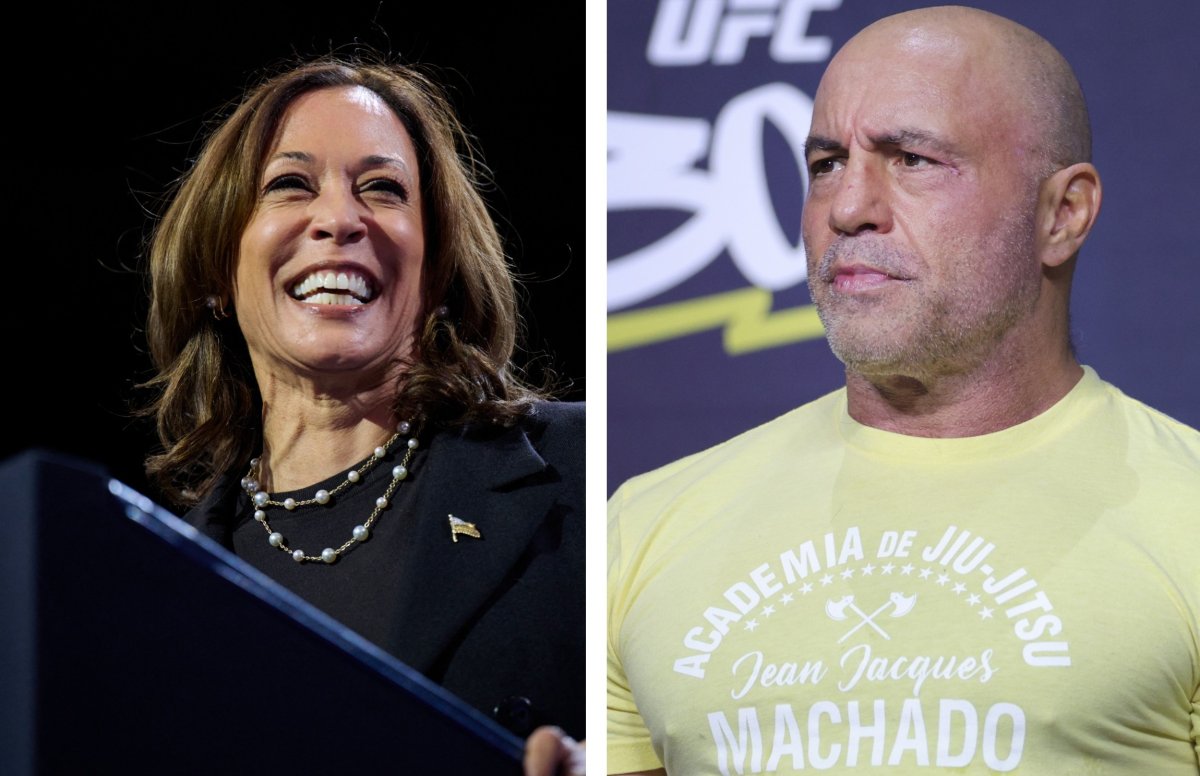 Kamala Harris and Joe Rogan