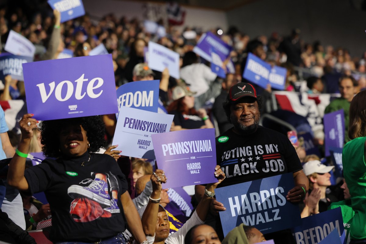 Democratic supporters in Erie, Pennsylvania 