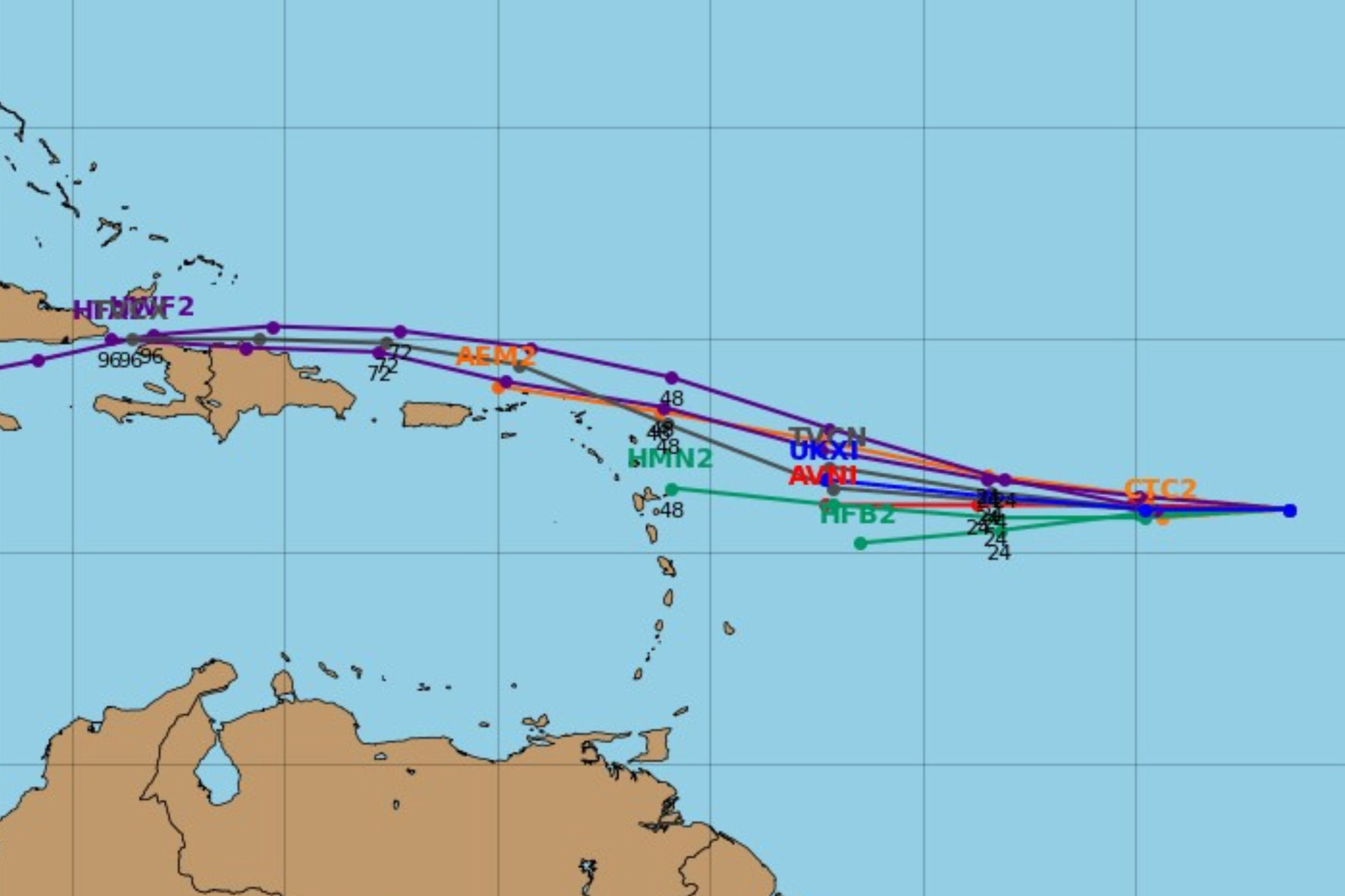 Potential Tropical Storm Nadine Spaghetti Models - Newsweek