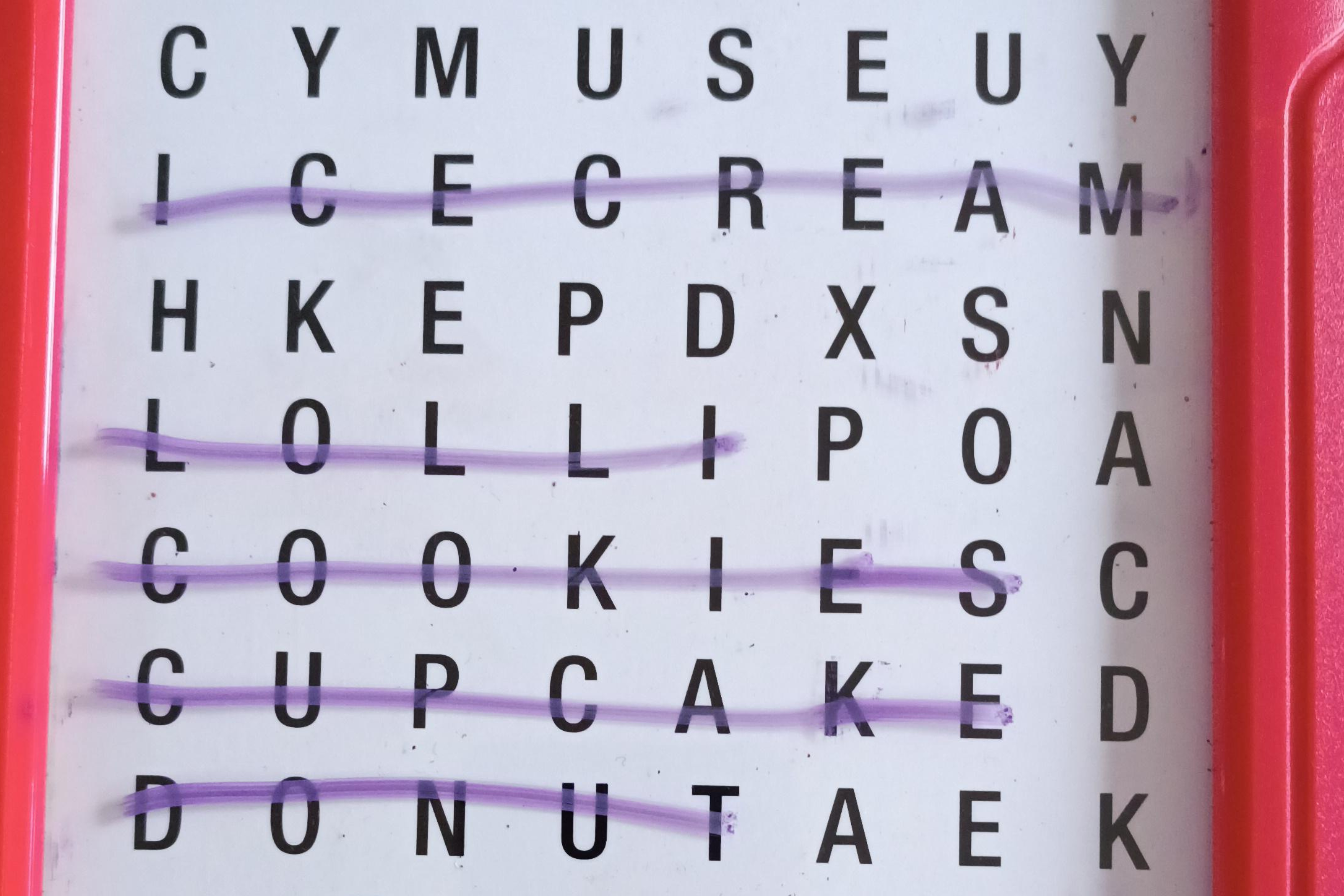 Dad Baffled by NineLetter Answer in Kid's CandyThemed Word Search