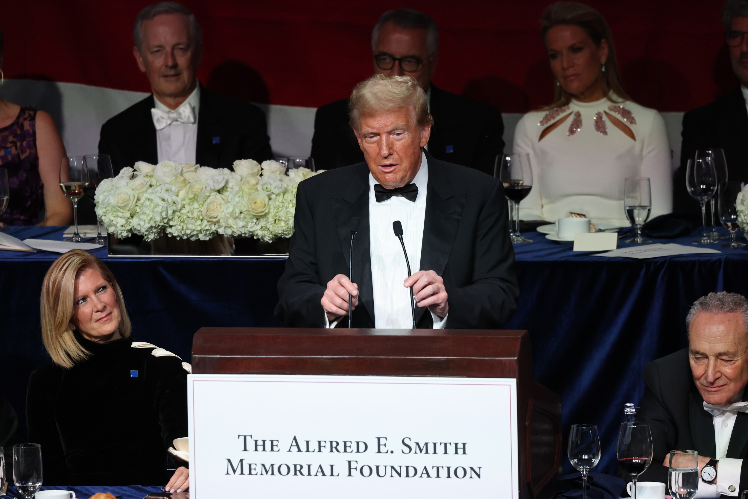 Trump Tears Into an Absentee Harris at Al Smith Dinner Newsweek