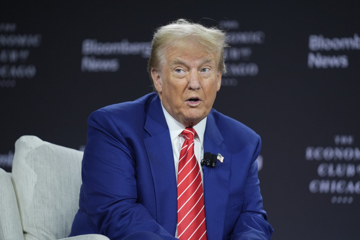 Donald Trump Speaks During Interview in Chicago