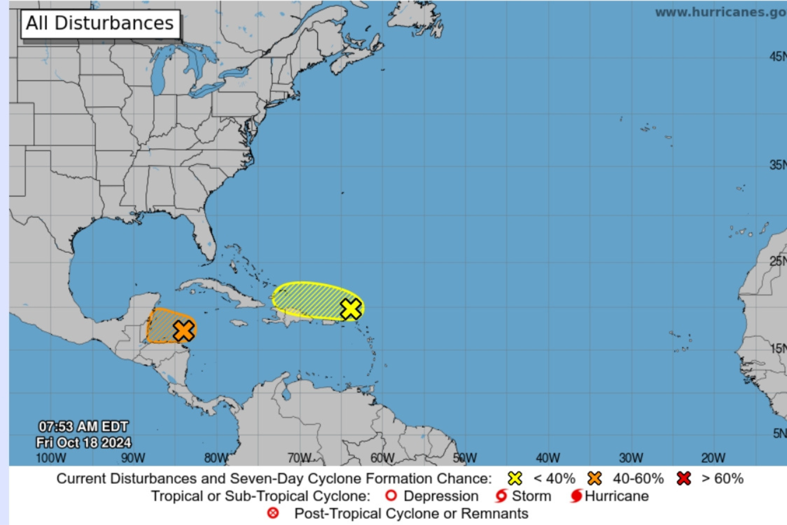 Potential Tropical Storm Nadine Spaghetti Models as Chances Strengthen