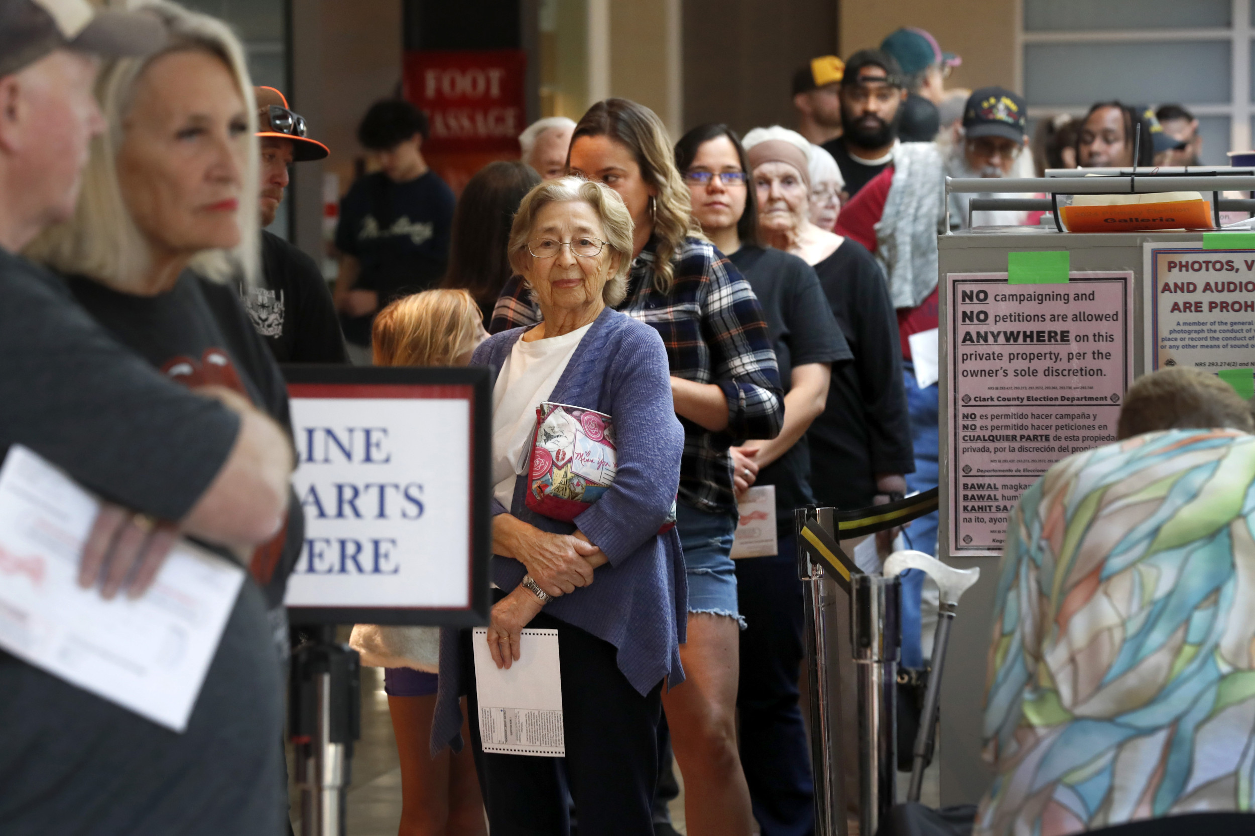 GOP leads Democrats in key Nevada county amid huge early voter turnout