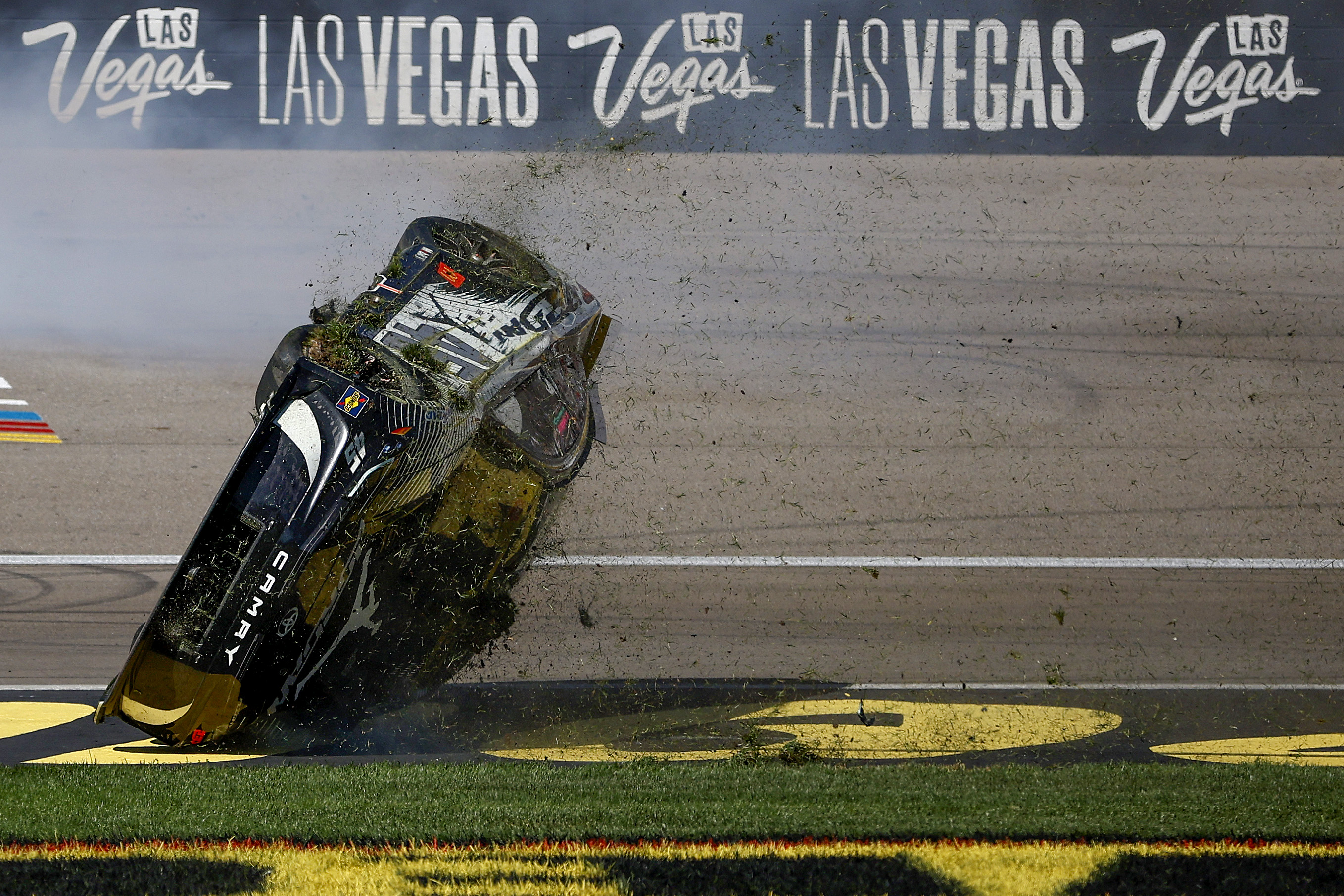 WATCH: NASCAR Cup Playoff Driver Suffers Las Vegas Wreck As Car Flips