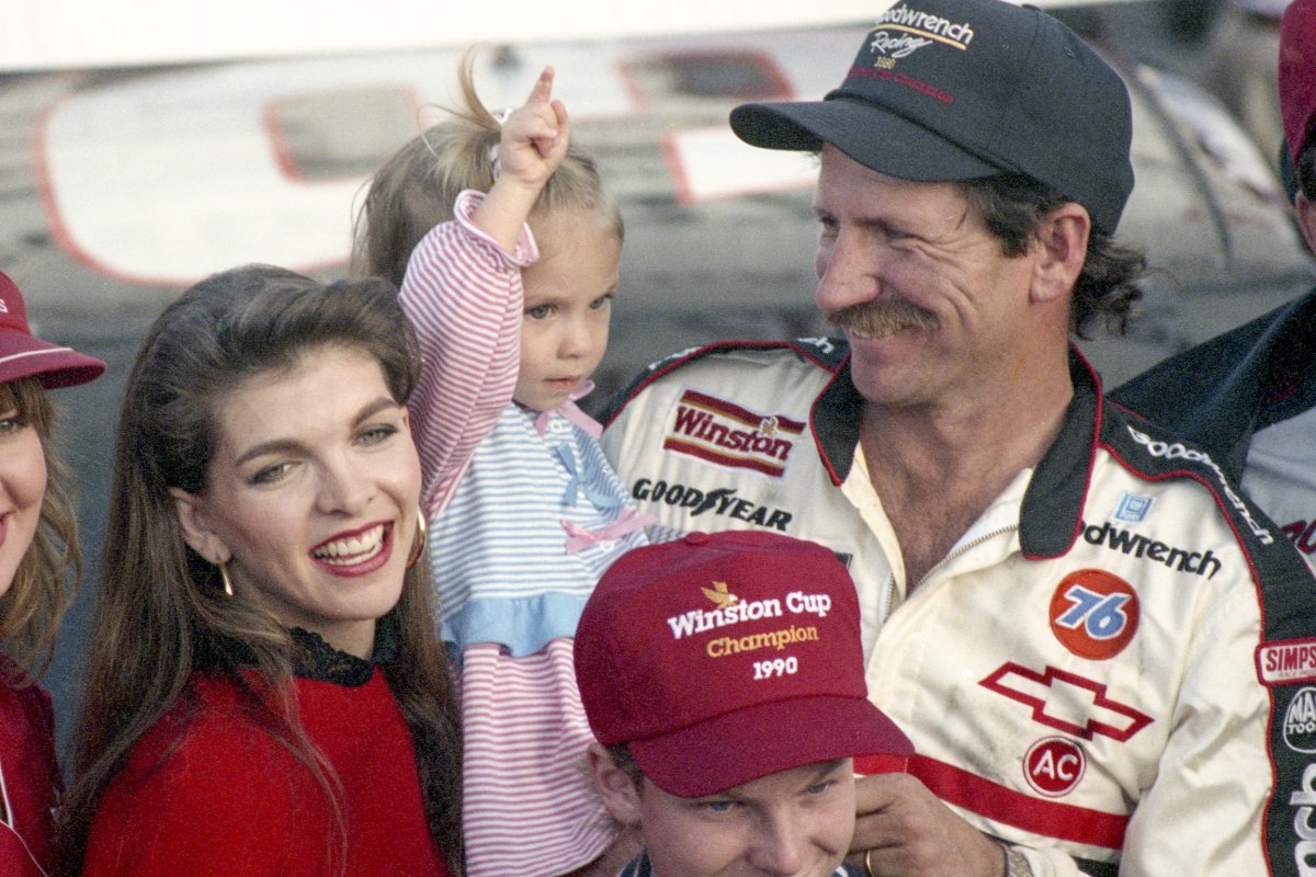 Dale Earnhardt Sr alongside partner Teresa.