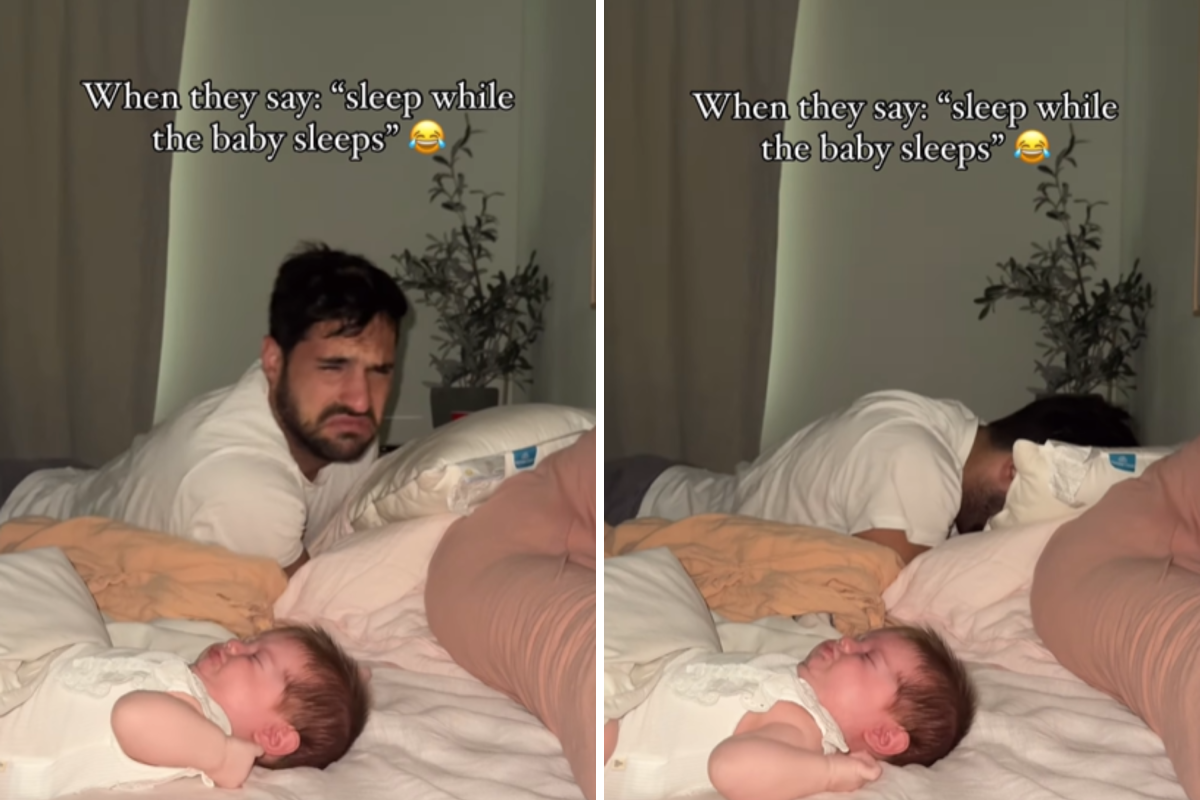 Rhett Scheurn sleeps when the baby sleeps 