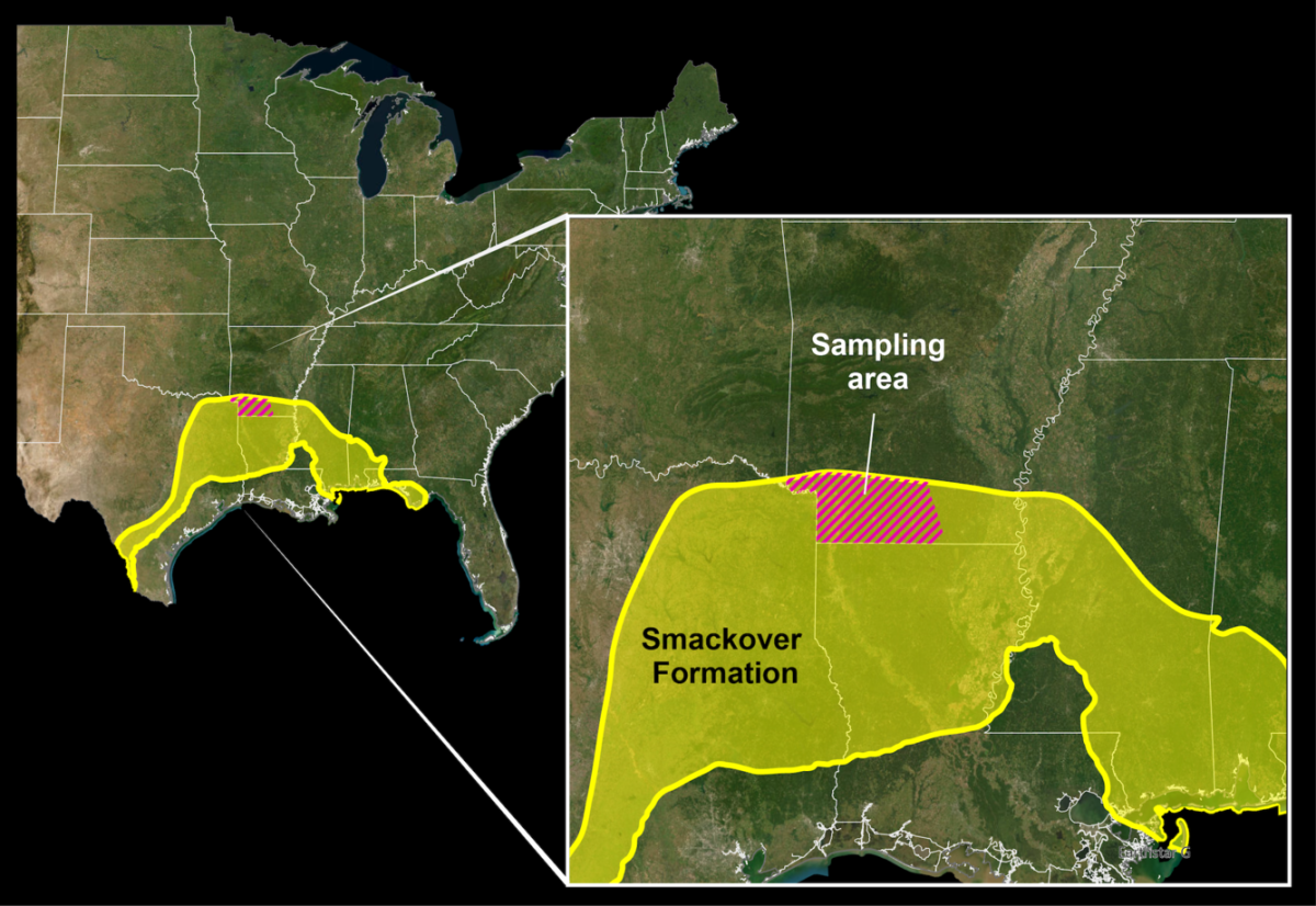 Mapa de la Formación Smackover