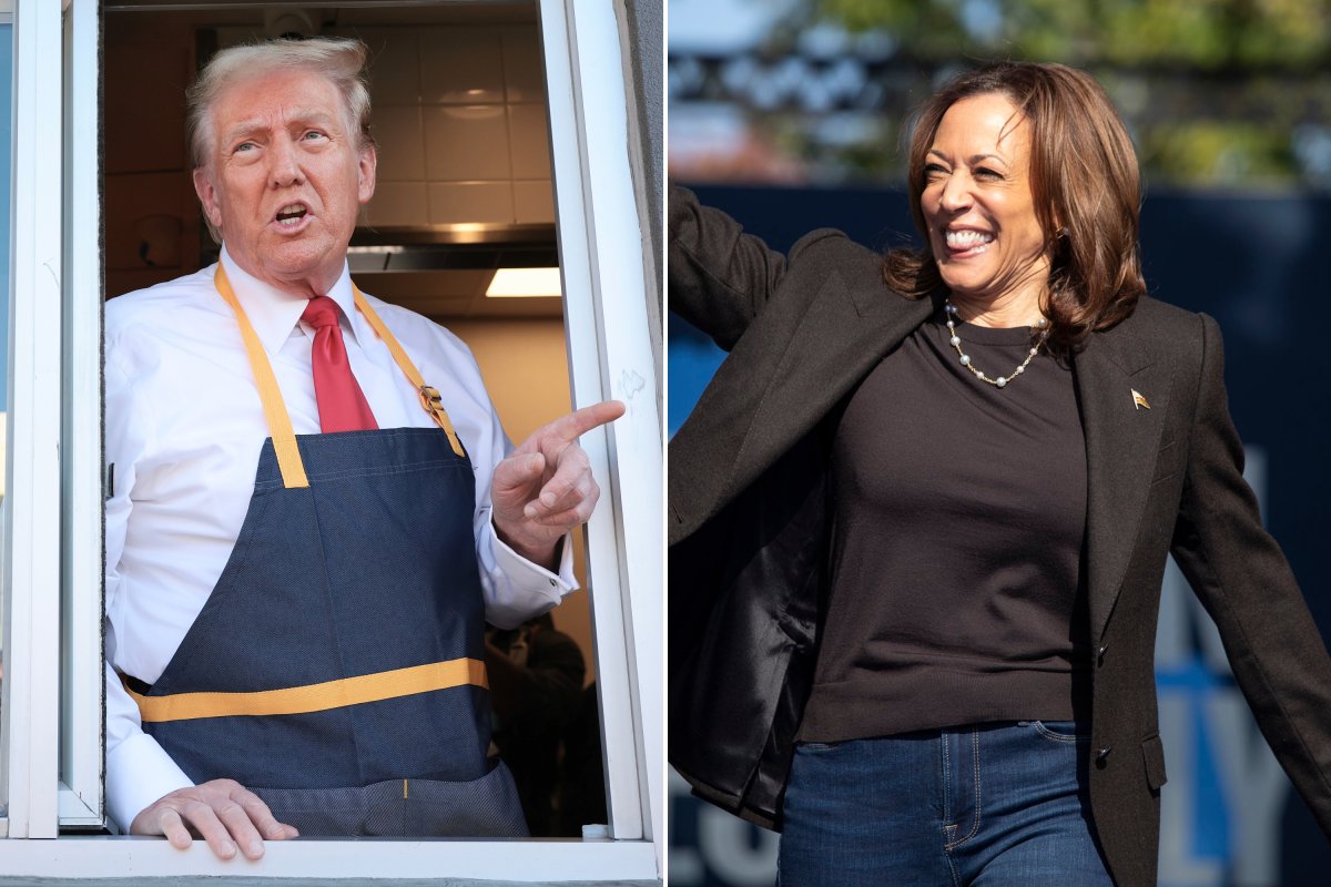 Donald Trump McDonald's Kamala Harris