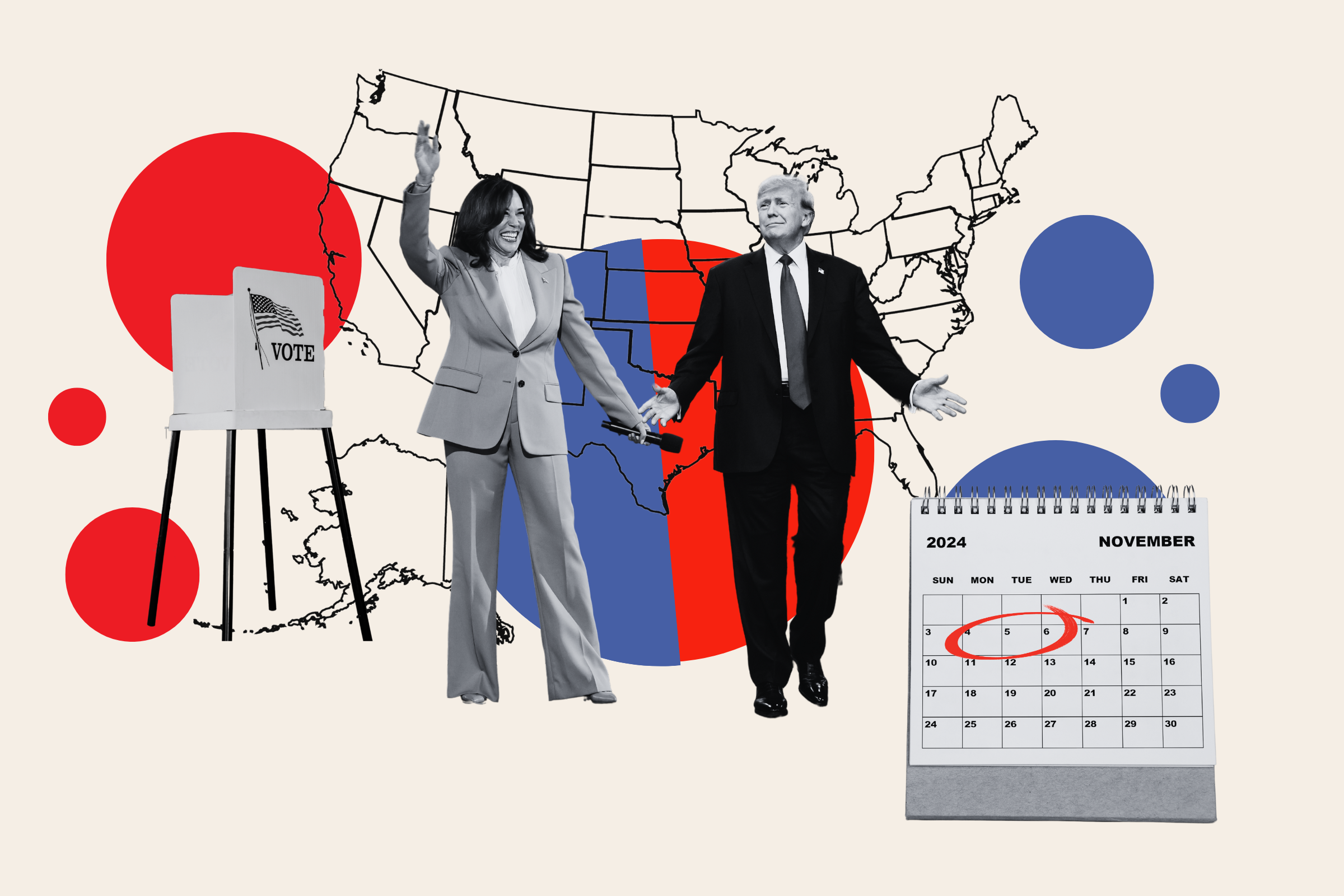 What the polls of Donald Trump and Kamala Harris look like a week before the election