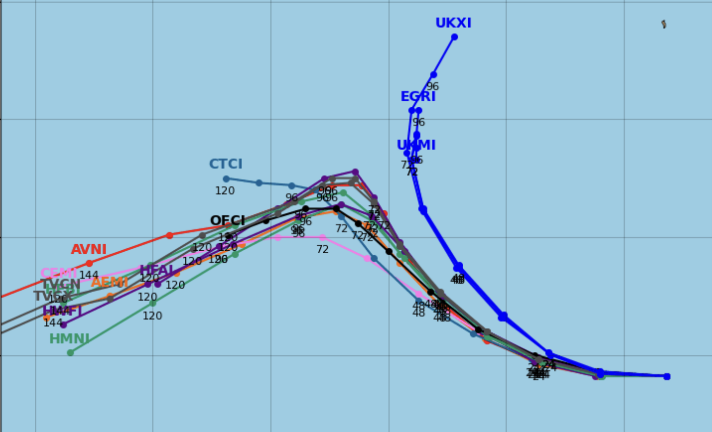 Hurricane Kristy Spaghetti Models as Storm Roars Across Pacific Newsweek