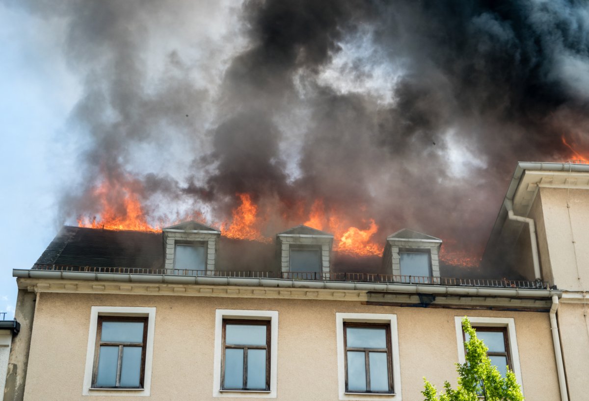 Un incendio en la casa