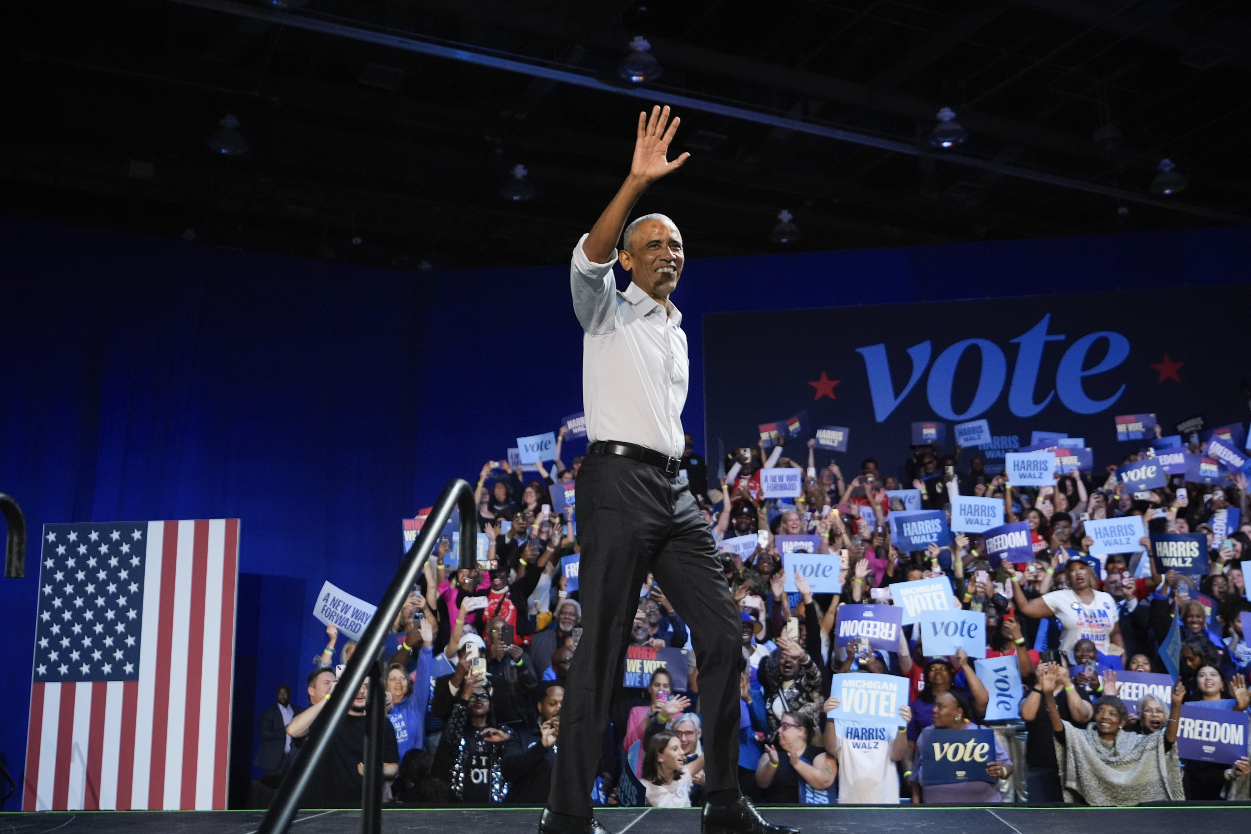 Obama Gets Big Laughs in Georgia Rally With Harris