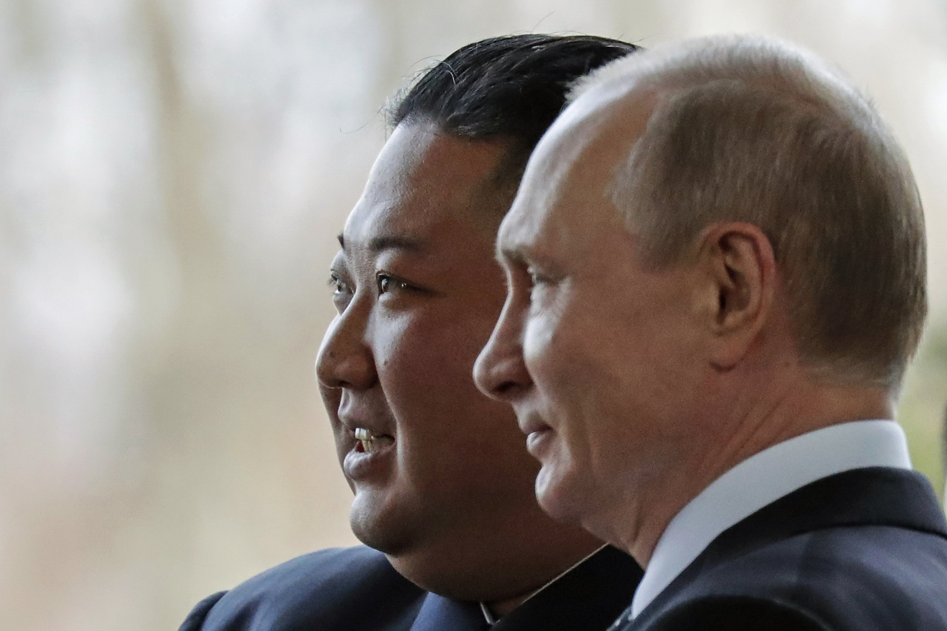 Photo: Vladimir Putin and Kim Jong Un during their meeting in Vladivostok. (Alexander Zemlianichenko/Pool/AP)