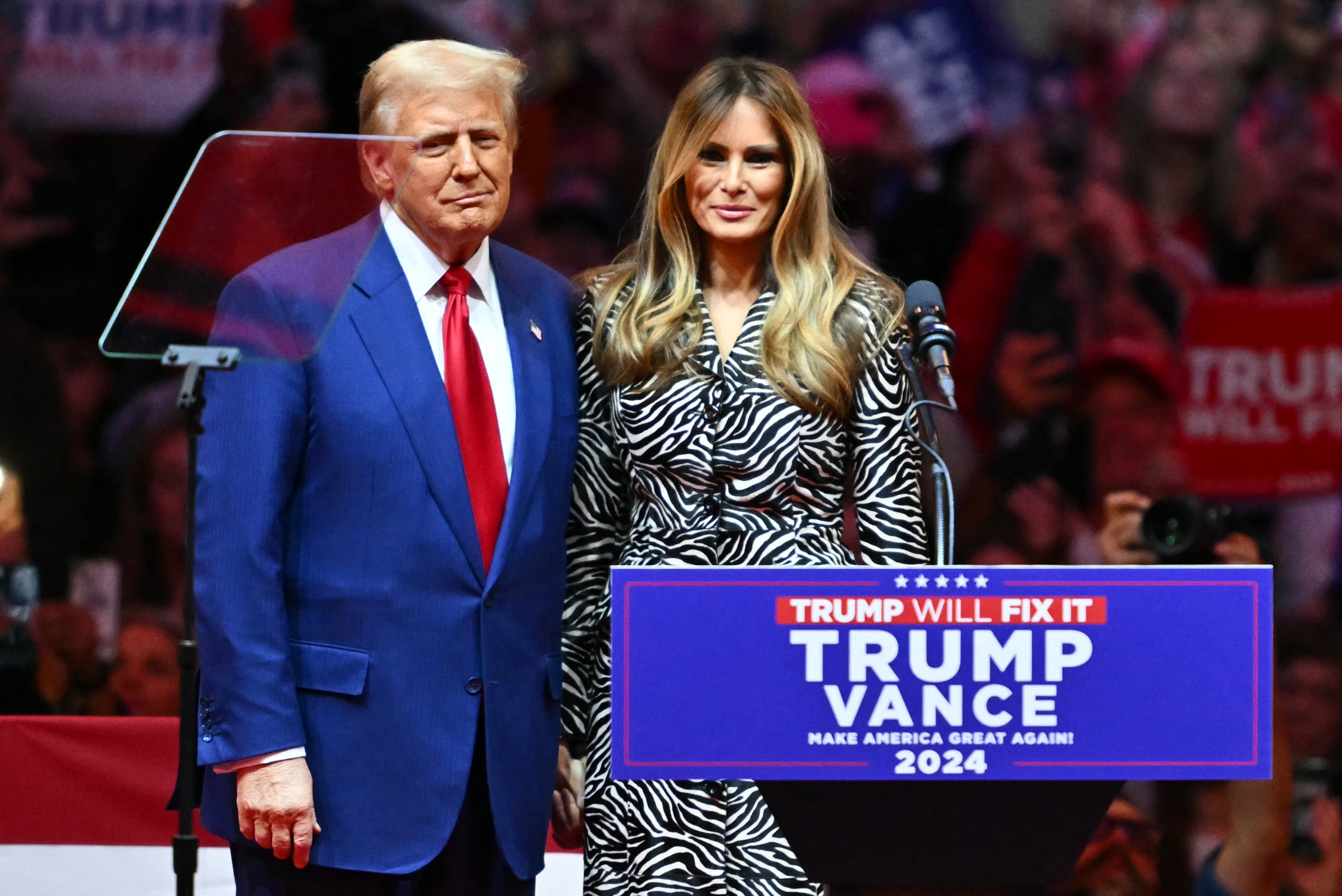 Trump Unveils New Policy While Melania Steals the Spotlight at MSG