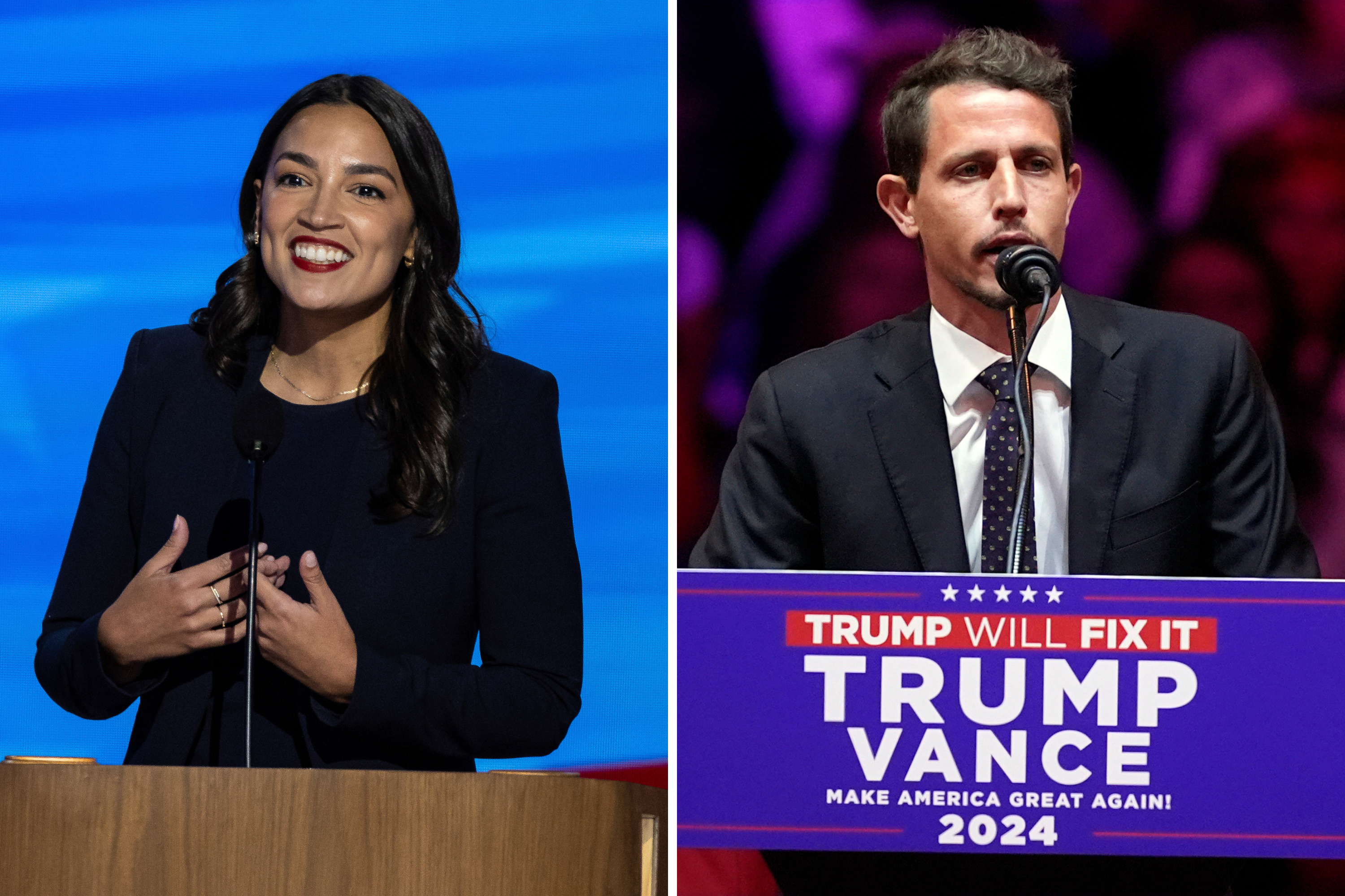 AOC reacts to Tony Hinchcliffe 'change your tampon' post after Trump rally