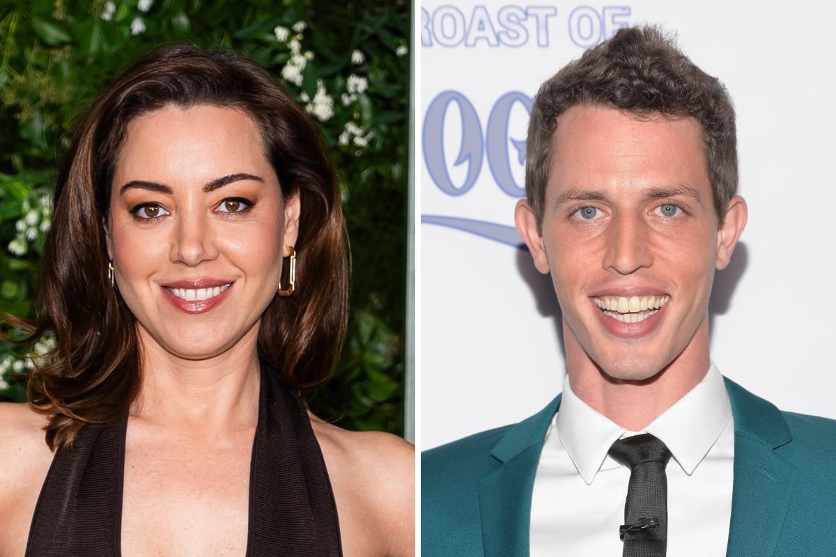 Aubrey Plaza and Tony Hinchcliffe