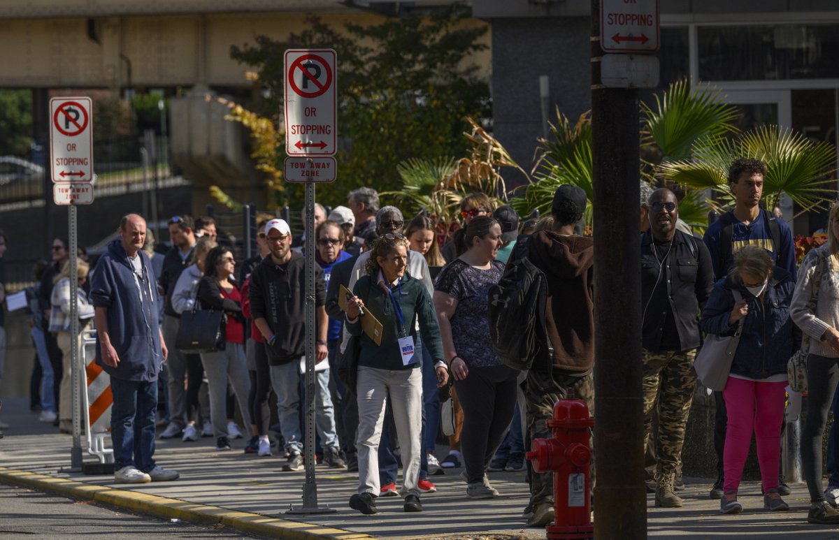 Voters line up to apply to vote