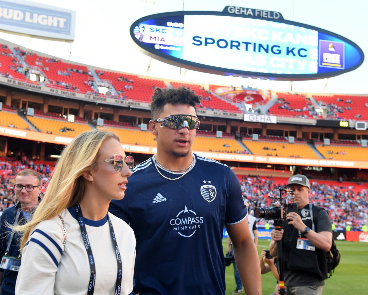 Patrick Mahomes at Sporting KC game