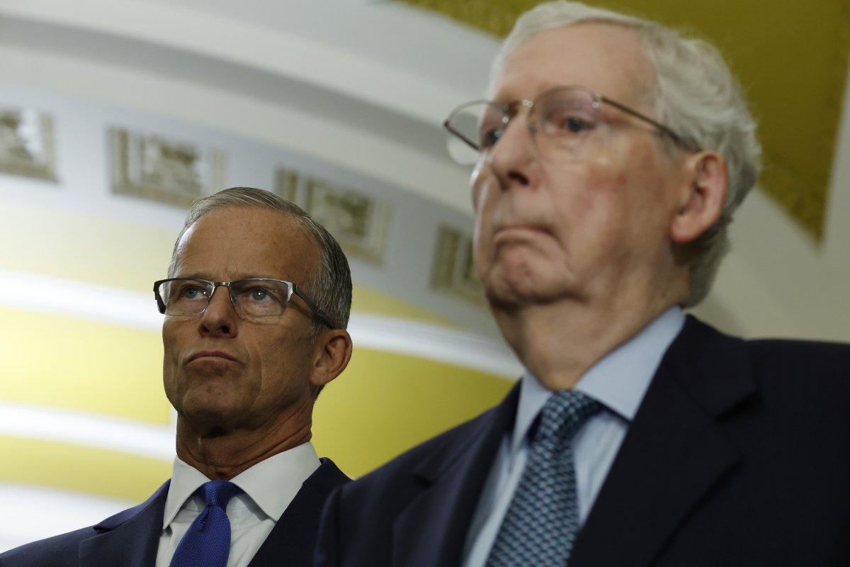 John Thune and Mitch McConnell 