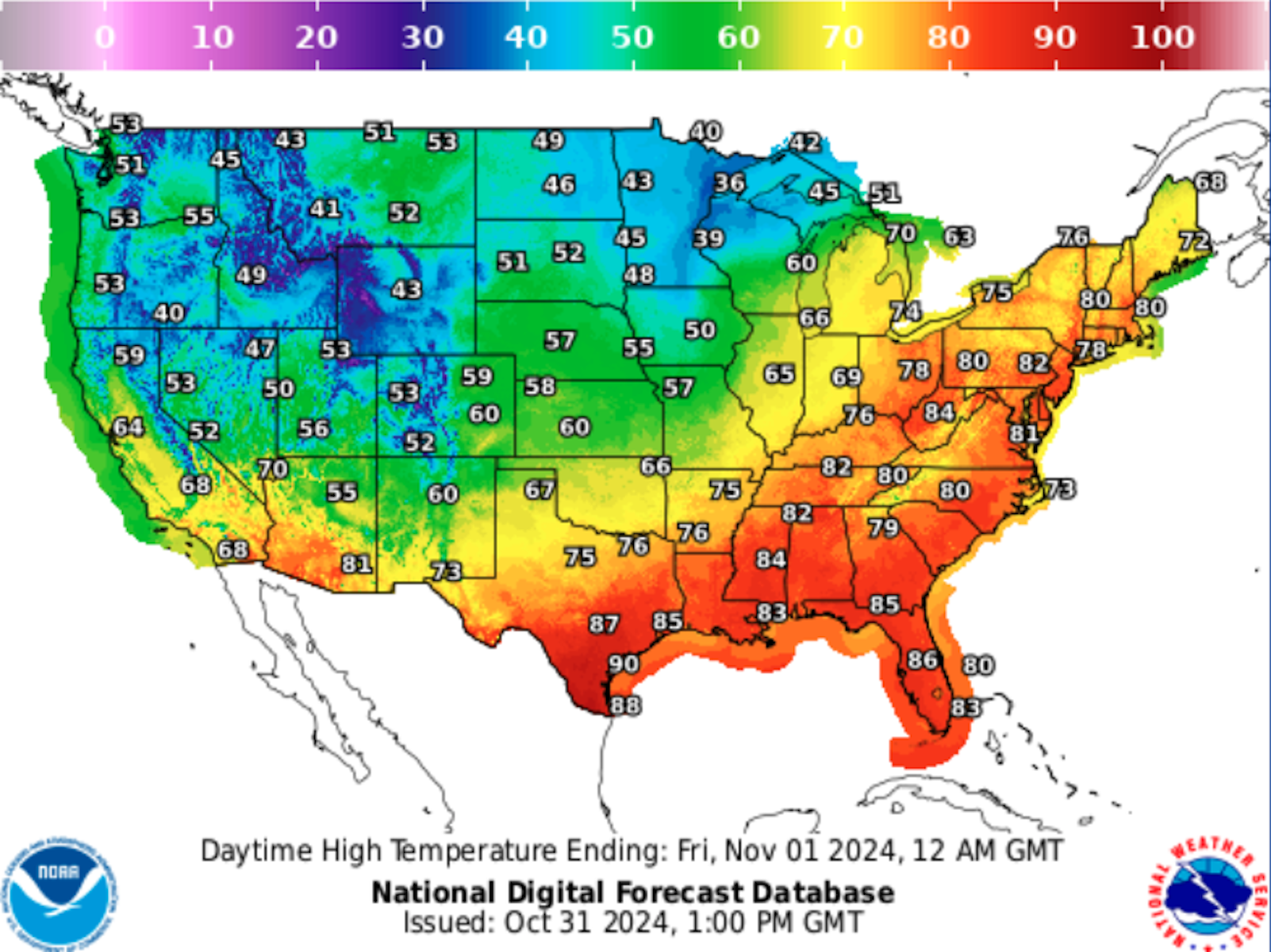 Halloween Weather Maps Show Temperatures, Warnings in Different States