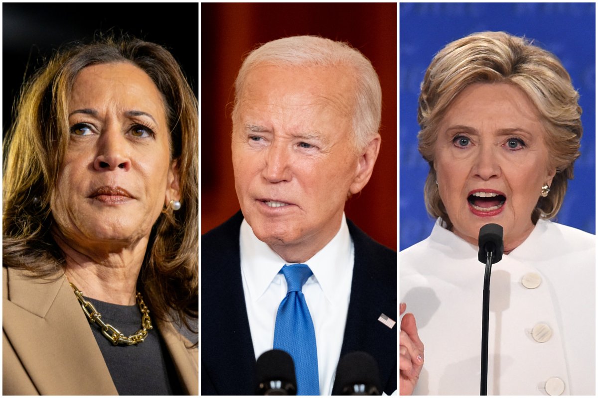 Kamala Harris, Joe Biden and Hillary Clinton