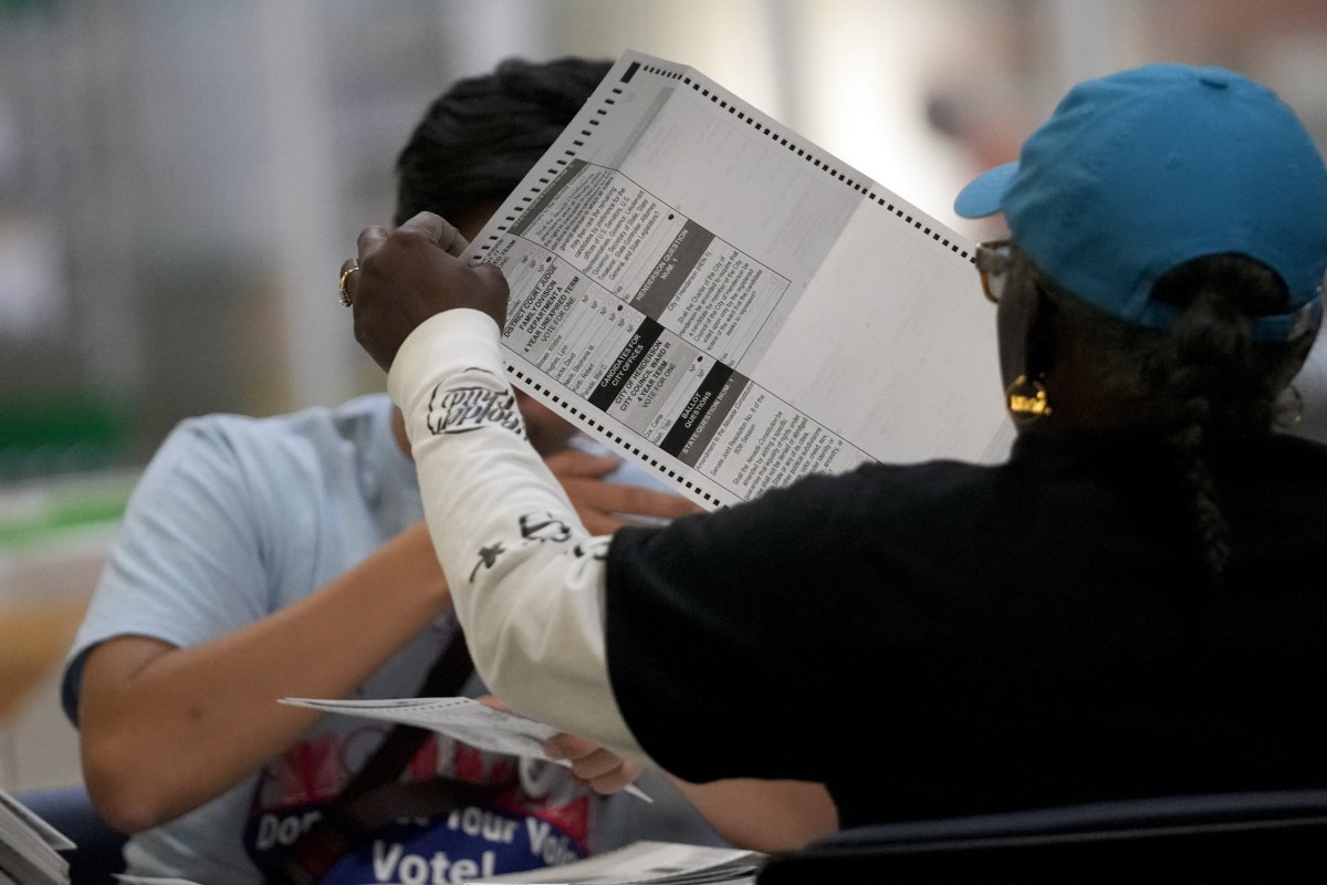 Election workers in Las Vegas