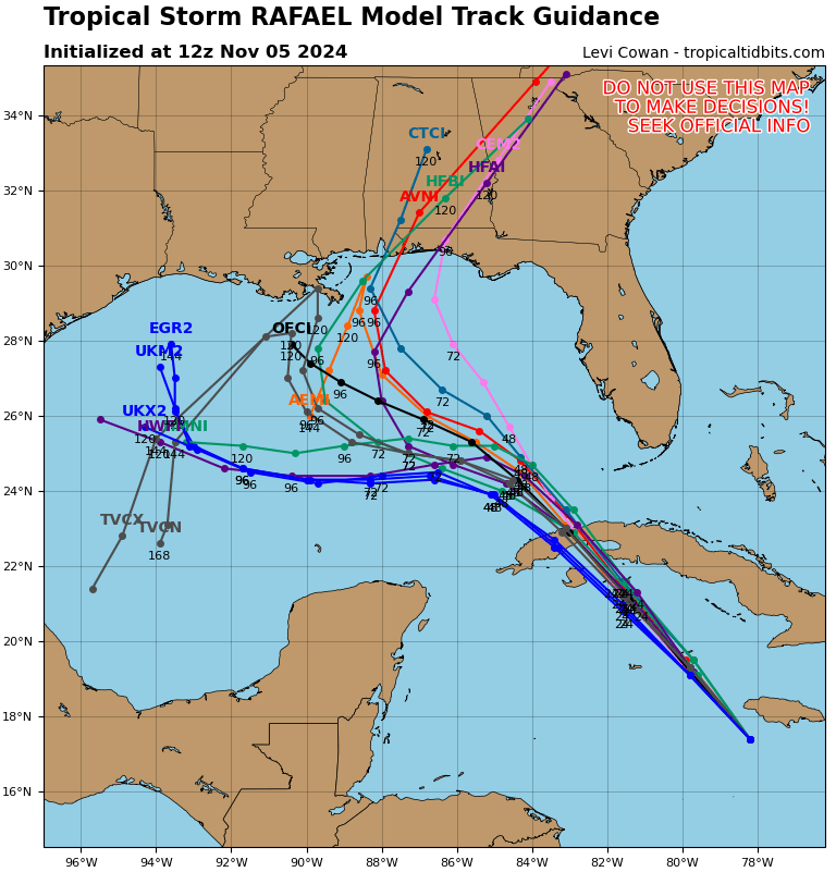 Tropical Storm Rafaels Projected Path Shifts Newsweek