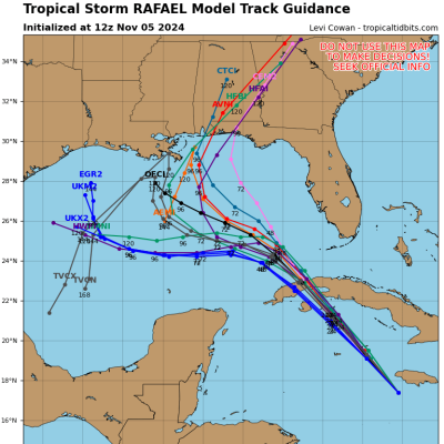 Tropical Storm Rafael's Projected Path Shifts - Newsweek