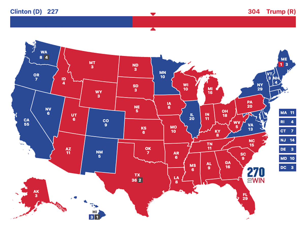 Election map 2016