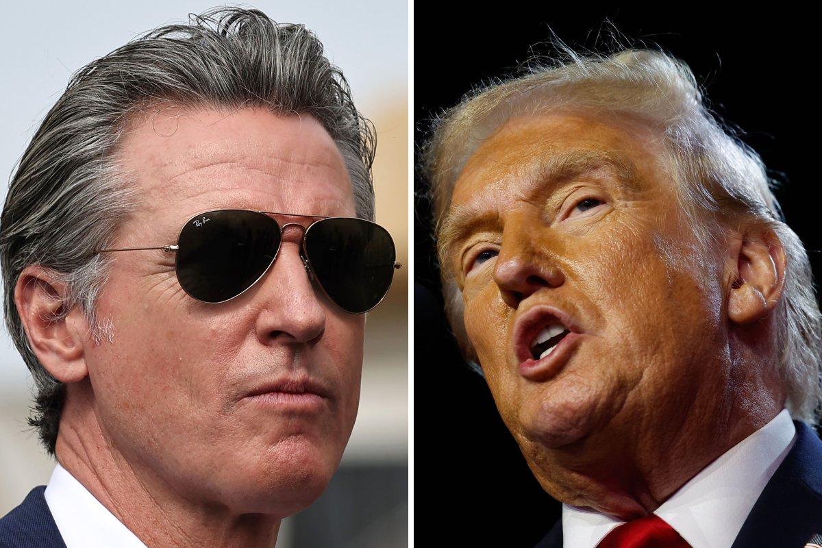 Gavin Newsom and Donald Trump