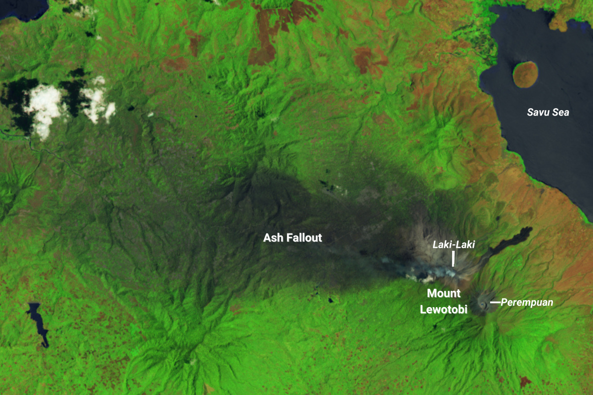 NASA Image Reveals Ash Fallout After Deadly Indonesia Volcano Eruption