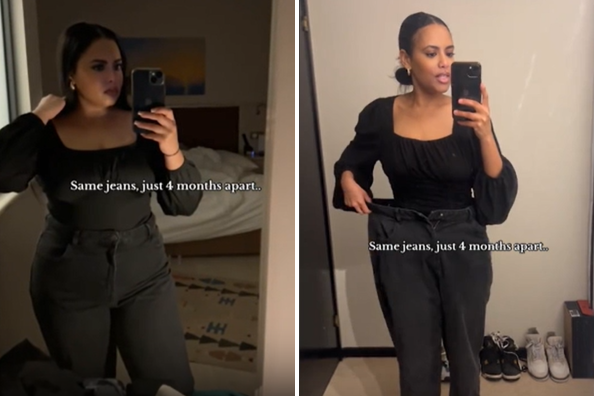 Woman Tries on Old Jeans After Losing 60 Pounds in Four Months