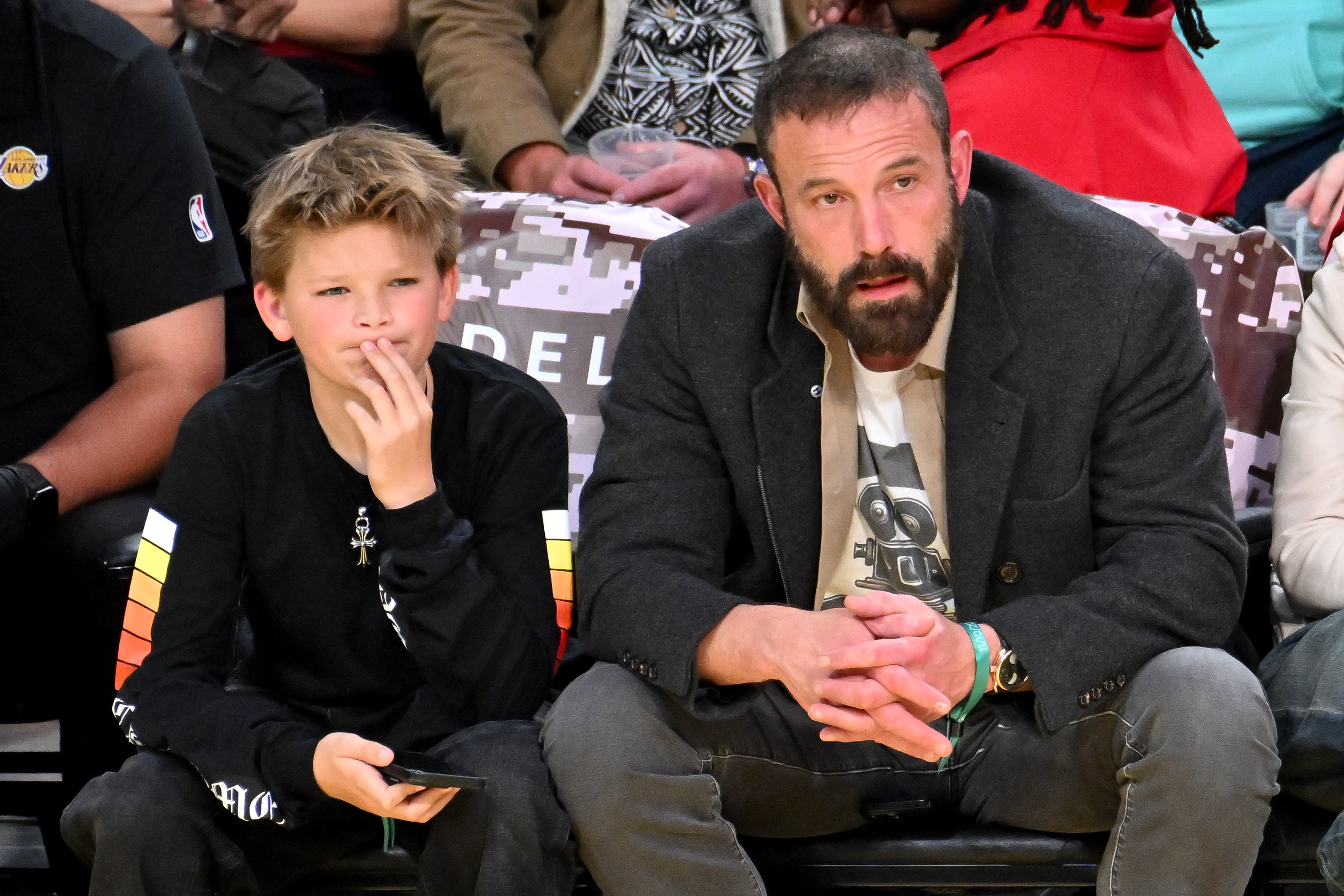 Ben Affleck and Son Attend Lakers Game