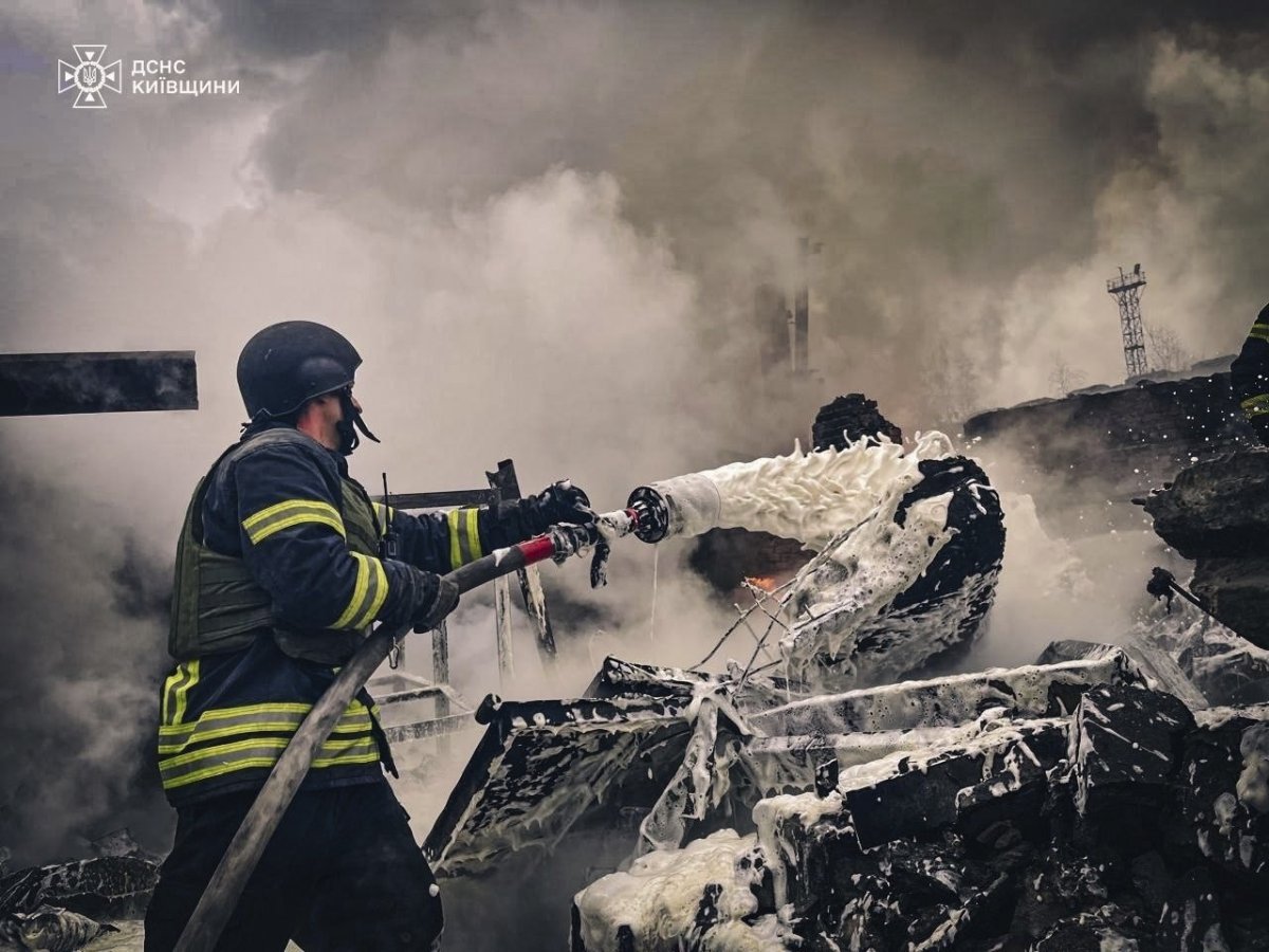 Ukrainian firefighter