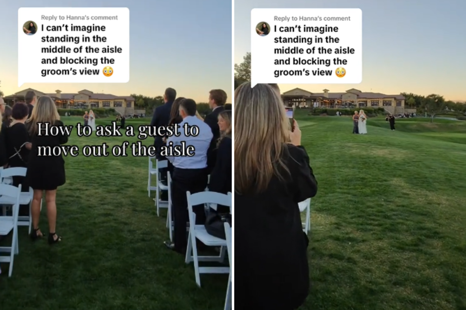 How Wedding Photographer Tells Guest Blocking Aisle To 'Move Out' the Way