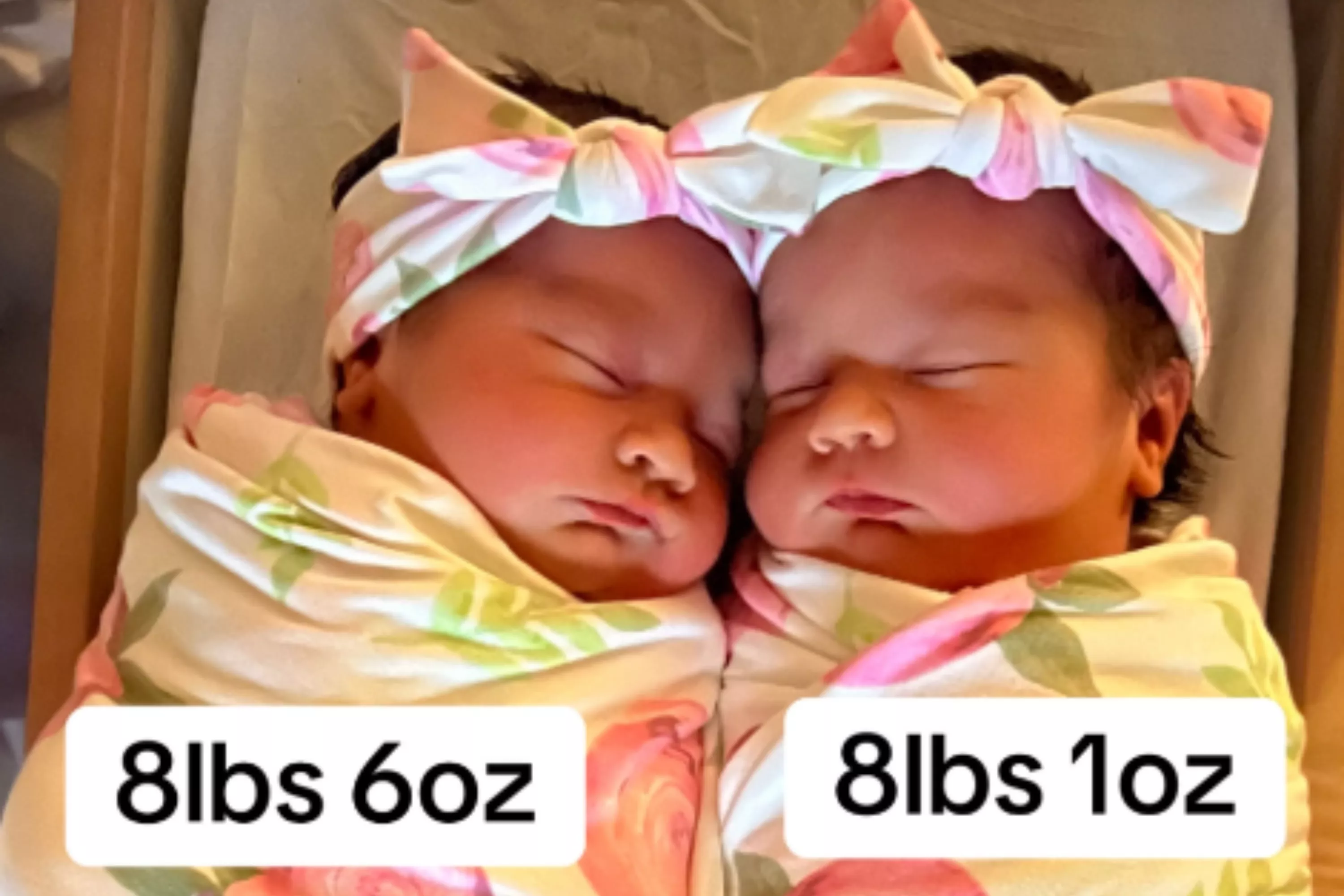 Woman delivers "biggest twins" pediatrician has ever seen, here's why