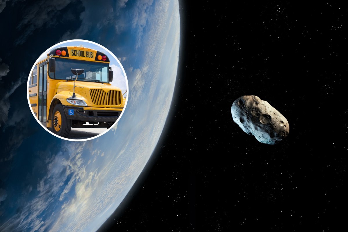 asteroid and bus