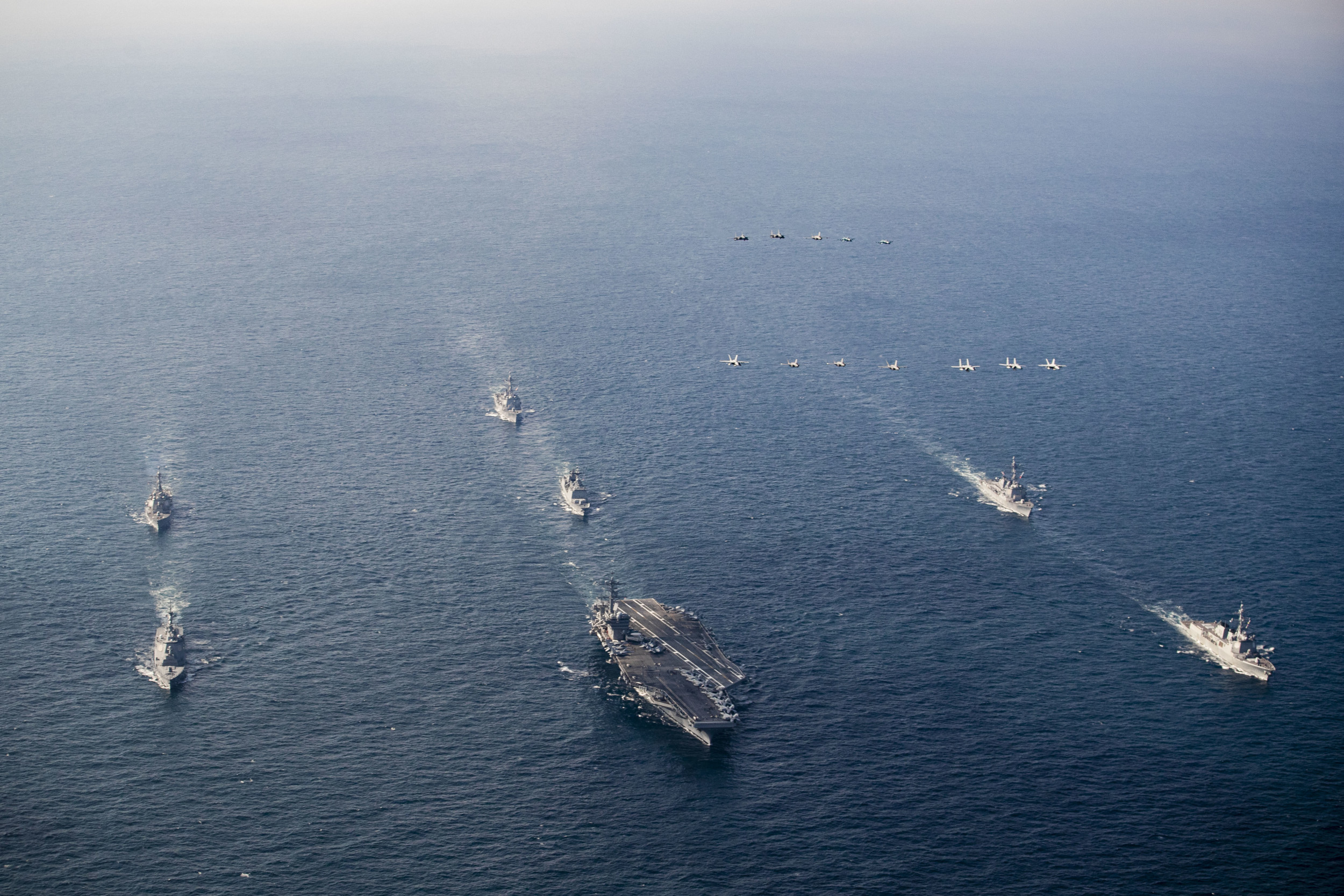 US Aircraft Carrier Leads War Games Against Russia-North Korea Axis