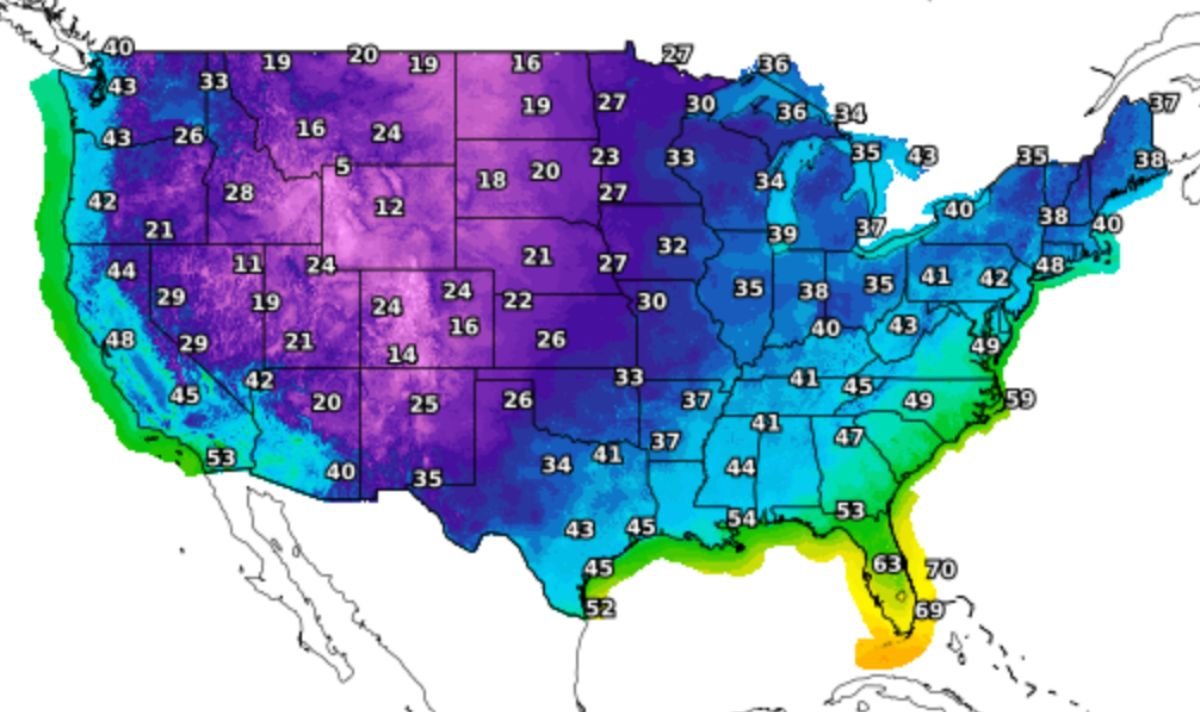 Temperature map