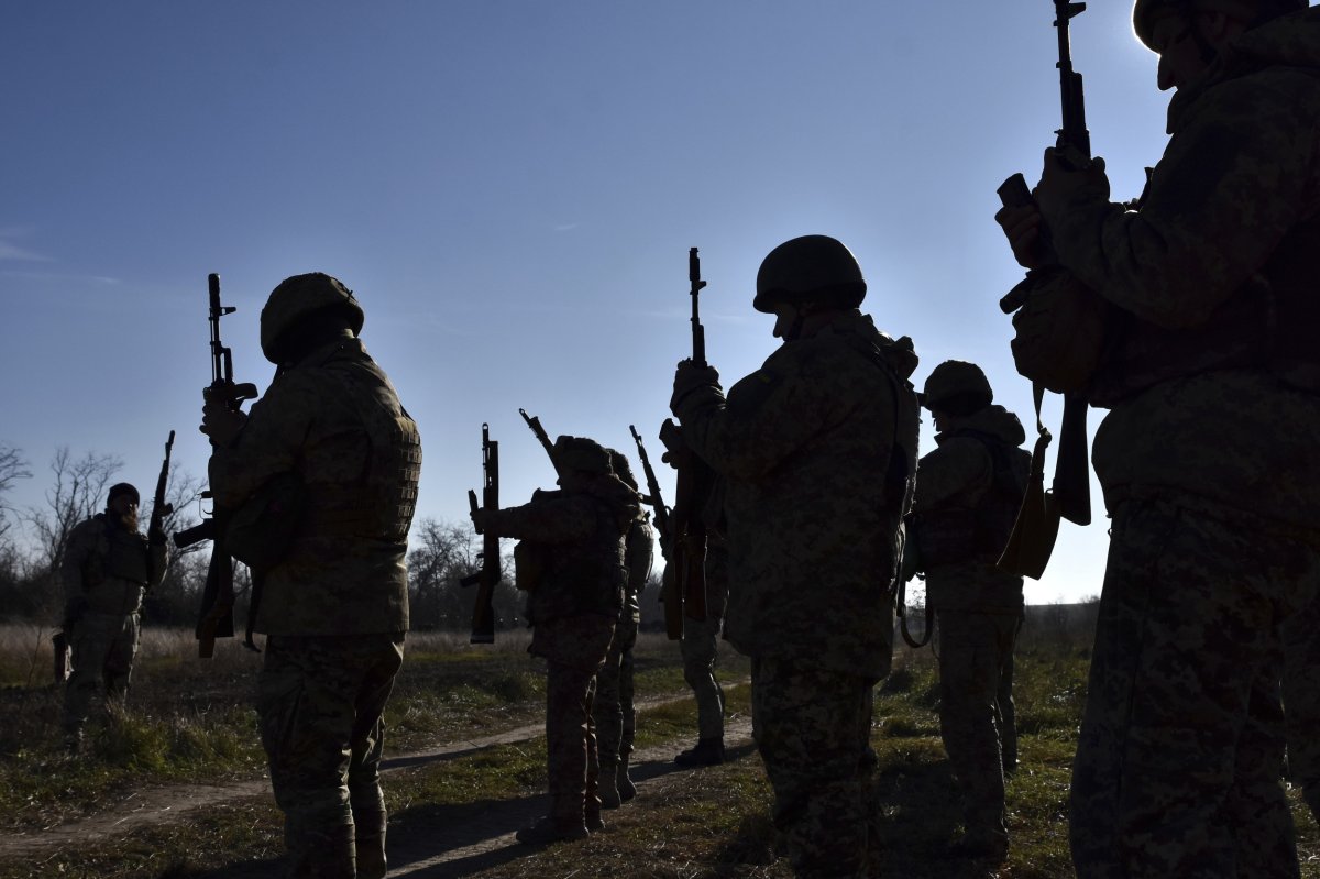 Ukrainian troops seen in Zaporizhzhia