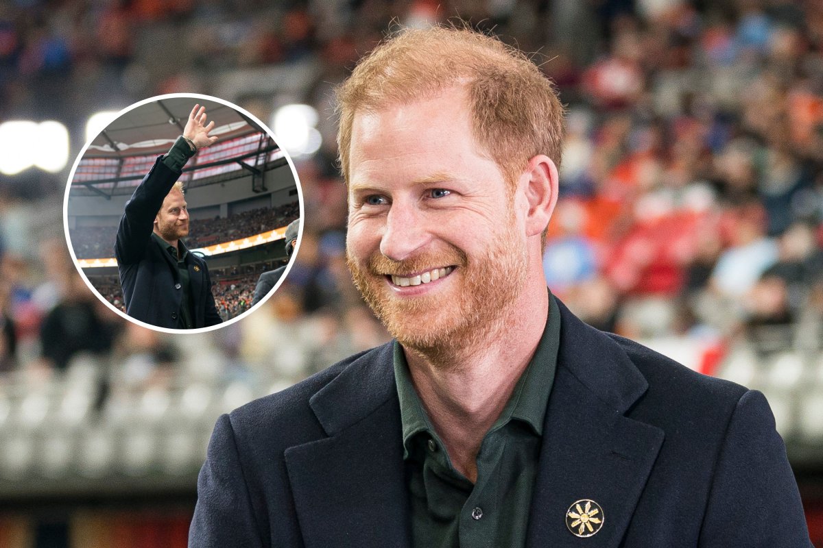 Prince Harry at the Grey Cup football.