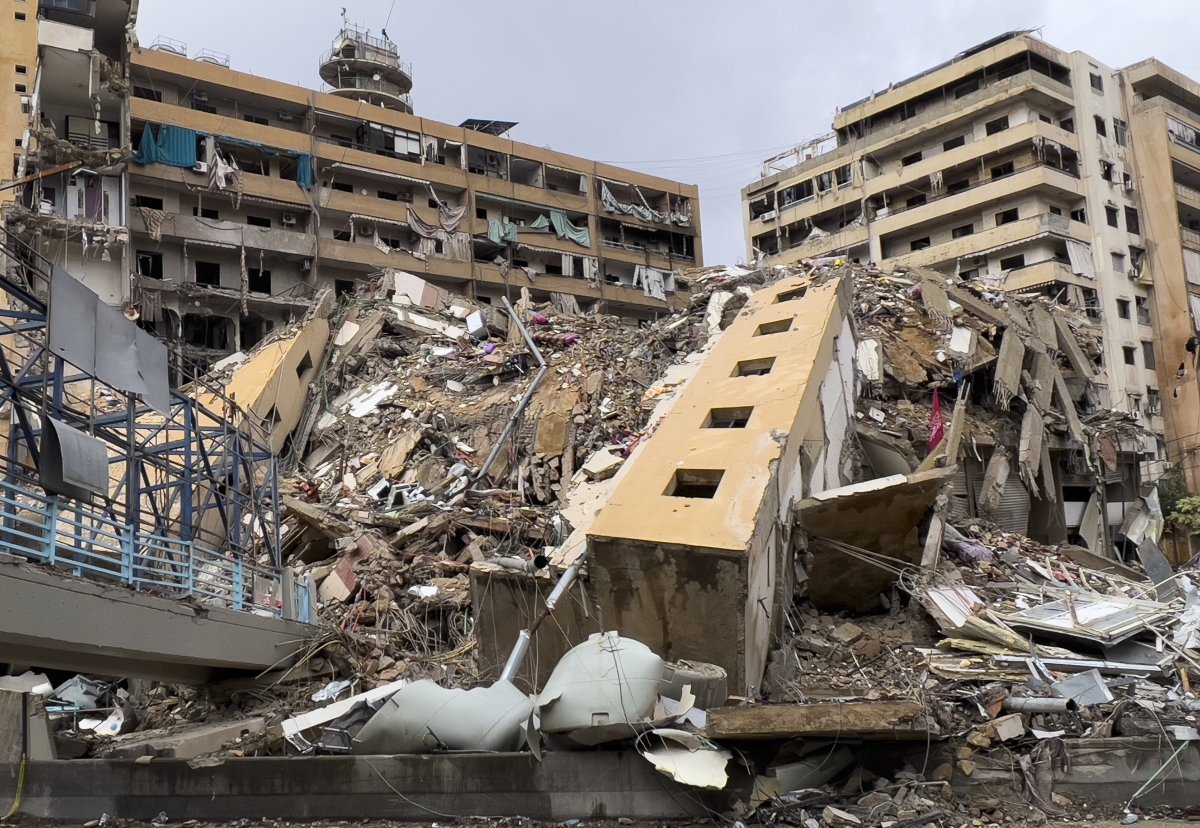 A destroyed building in Lebanon