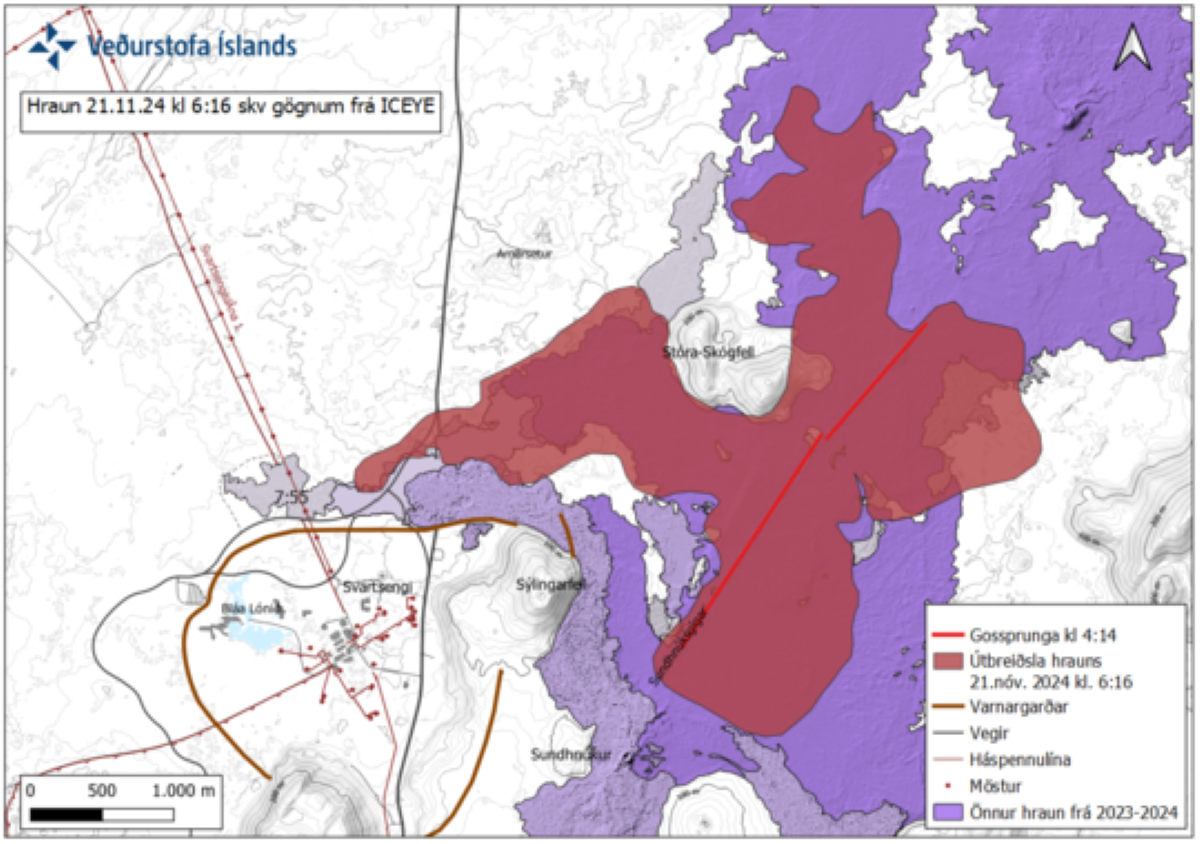 Lava flow map