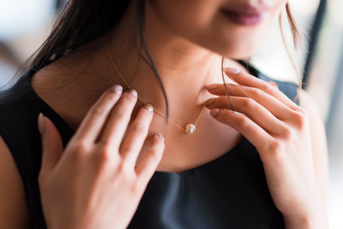 Woman wearing jewelry